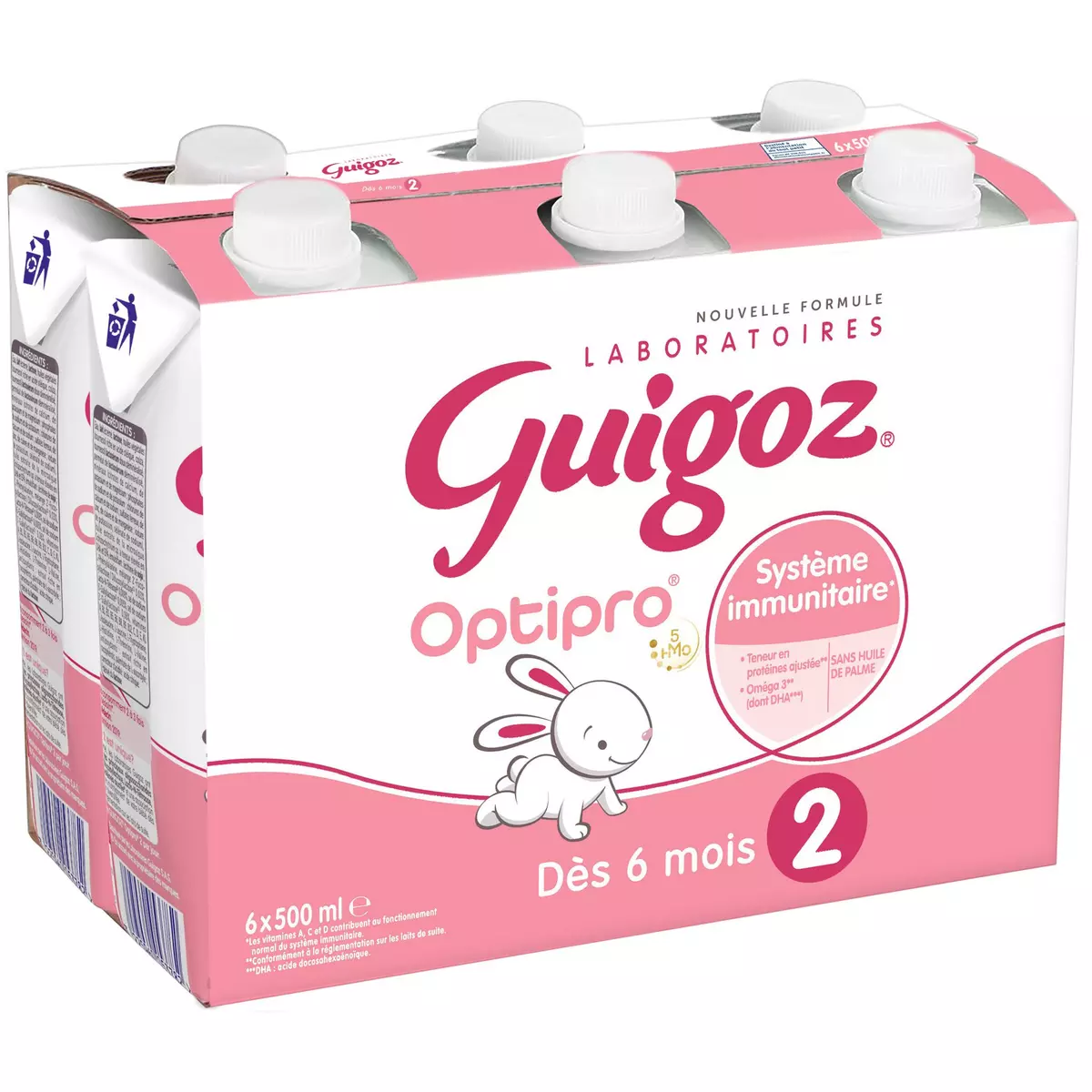 Lait 2ème âge Optipro - de 6 mois à 1 an, Guigoz (500 ml)