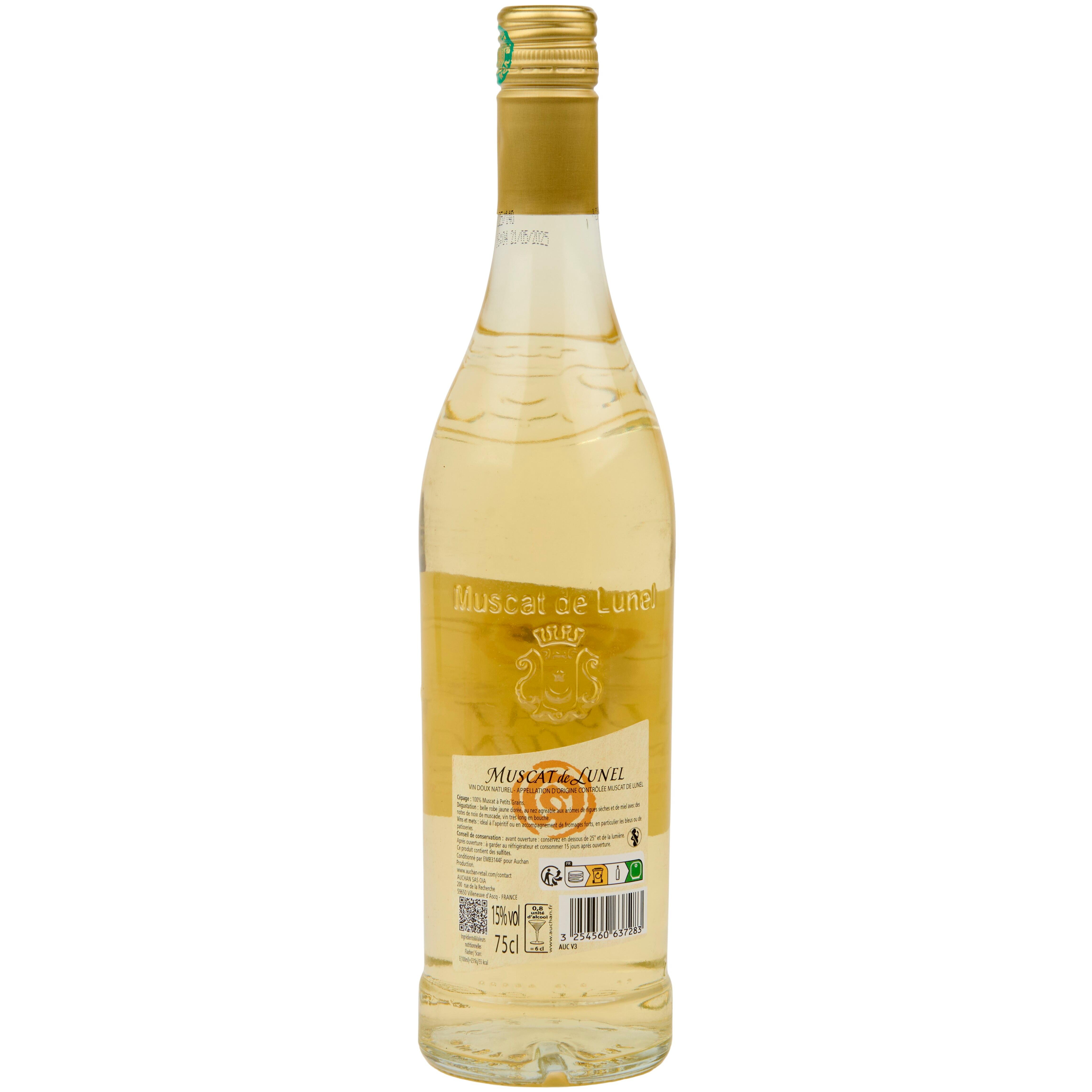 Voir la diapositive 2 : PIERRE CHANAU Muscat vin doux naturel AOC de Lunel 15% 75cl