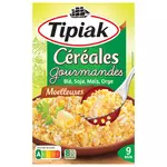 TIPIAK Céréales gourmandes blé soja maïs orge sachets express 2 sachets 2x200g