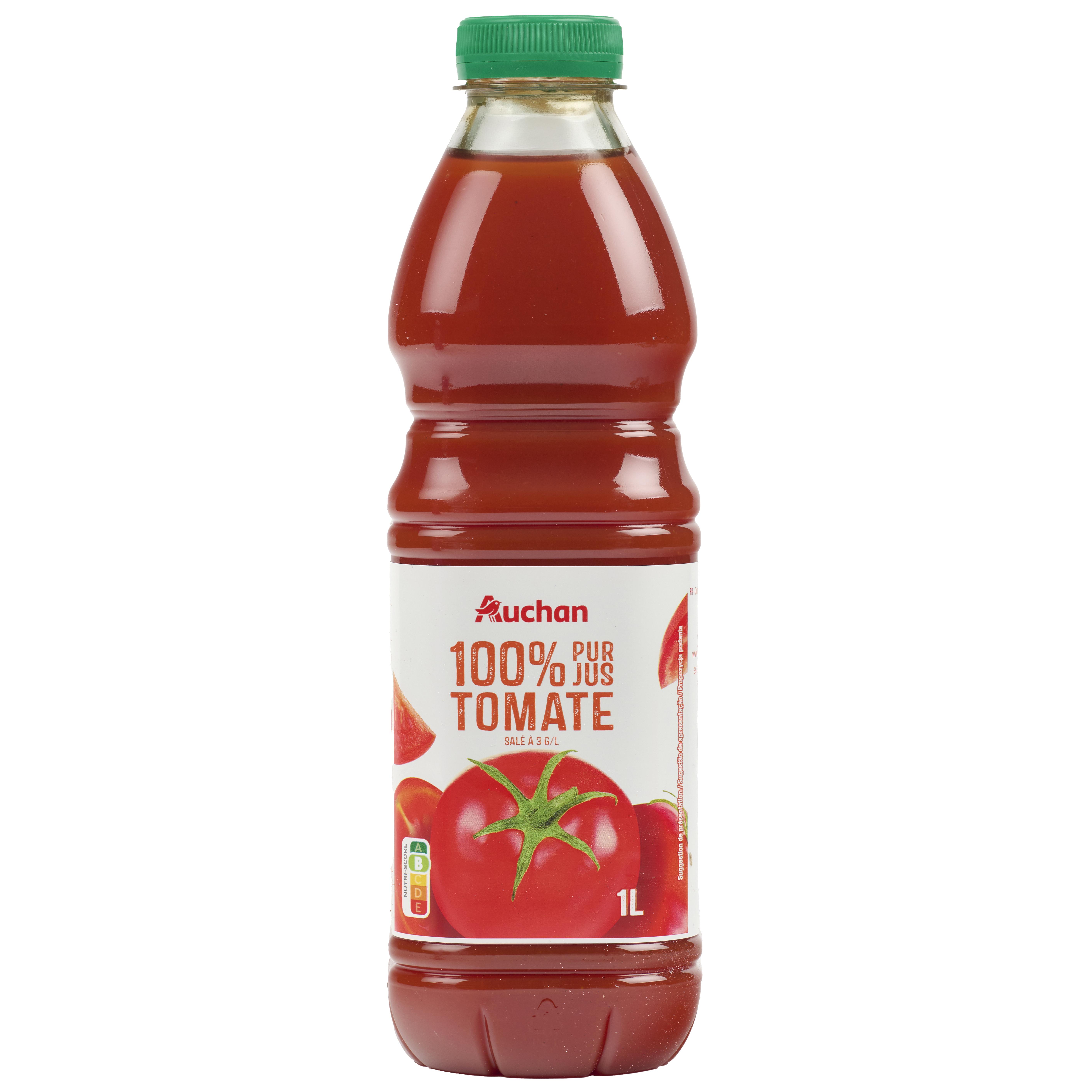 Voir la diapositive 4 : AUCHAN Pur jus de tomate 1l