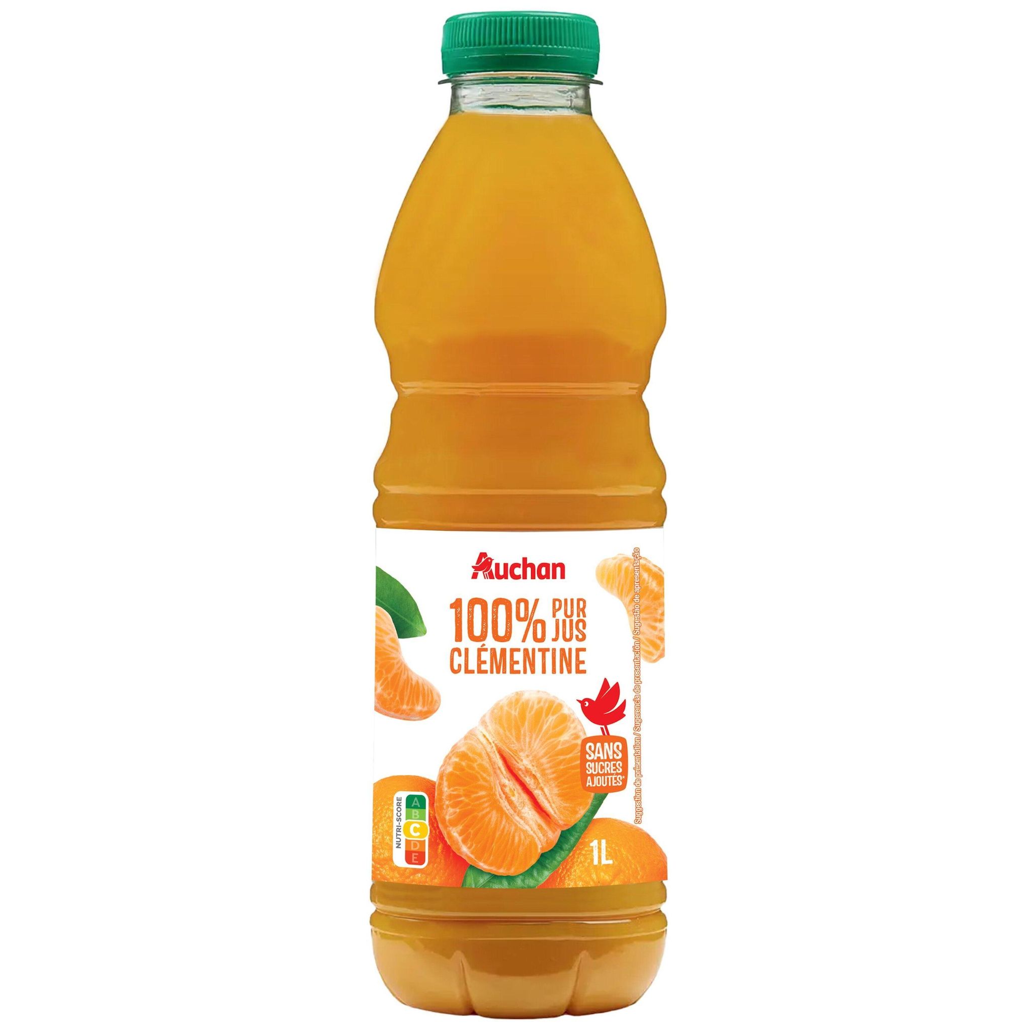Voir la diapositive 2 : AUCHAN Pur jus de clémentine 1l