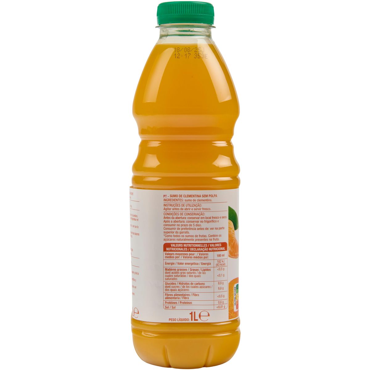 AUCHAN Pur jus de clémentine 1l