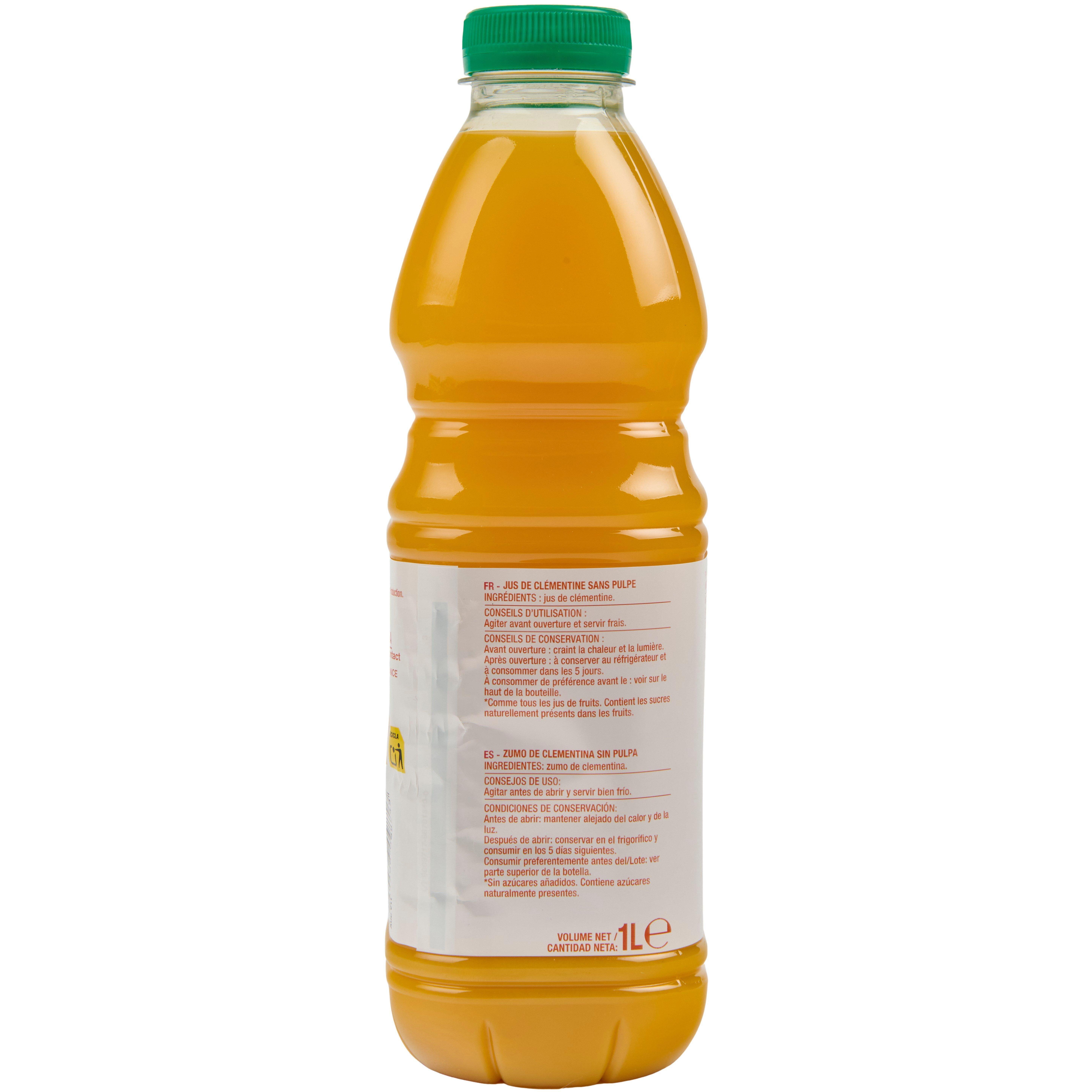 Voir la diapositive 4 : AUCHAN Pur jus de clémentine 1l