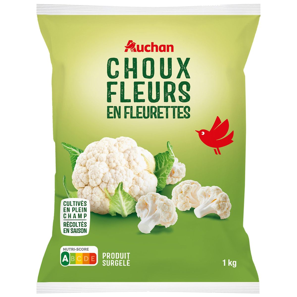 AUCHAN Choux-fleurs en fleurettes 5 portions 1kg