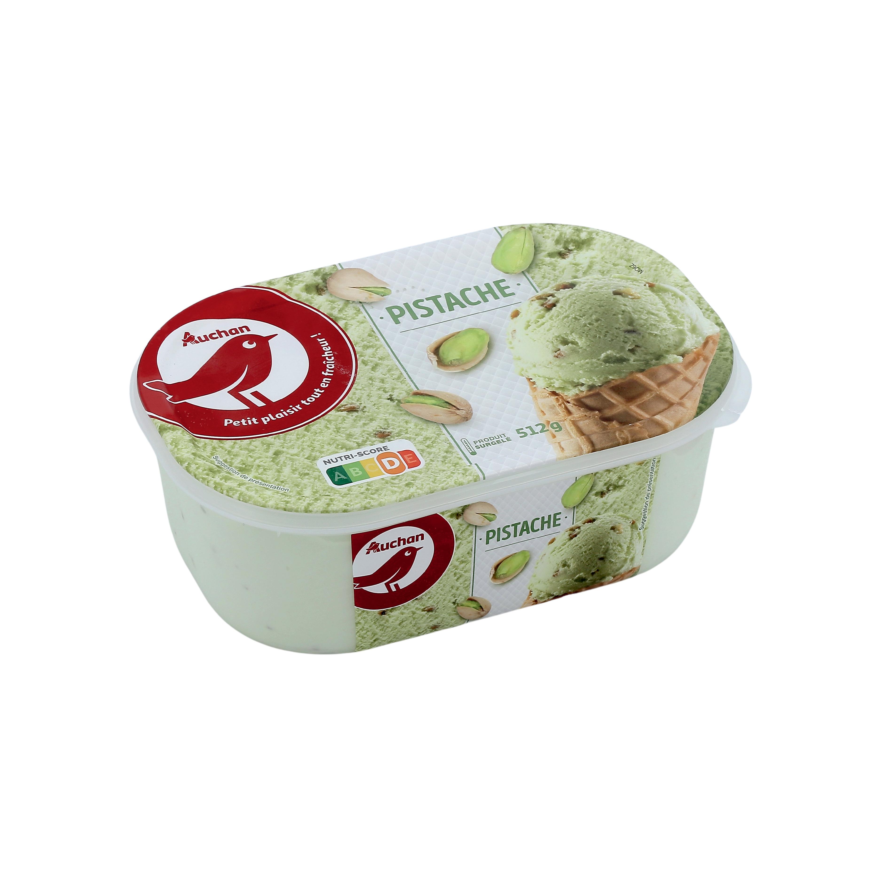 Voir la diapositive 2 : AUCHAN Glace à la pistache 512g