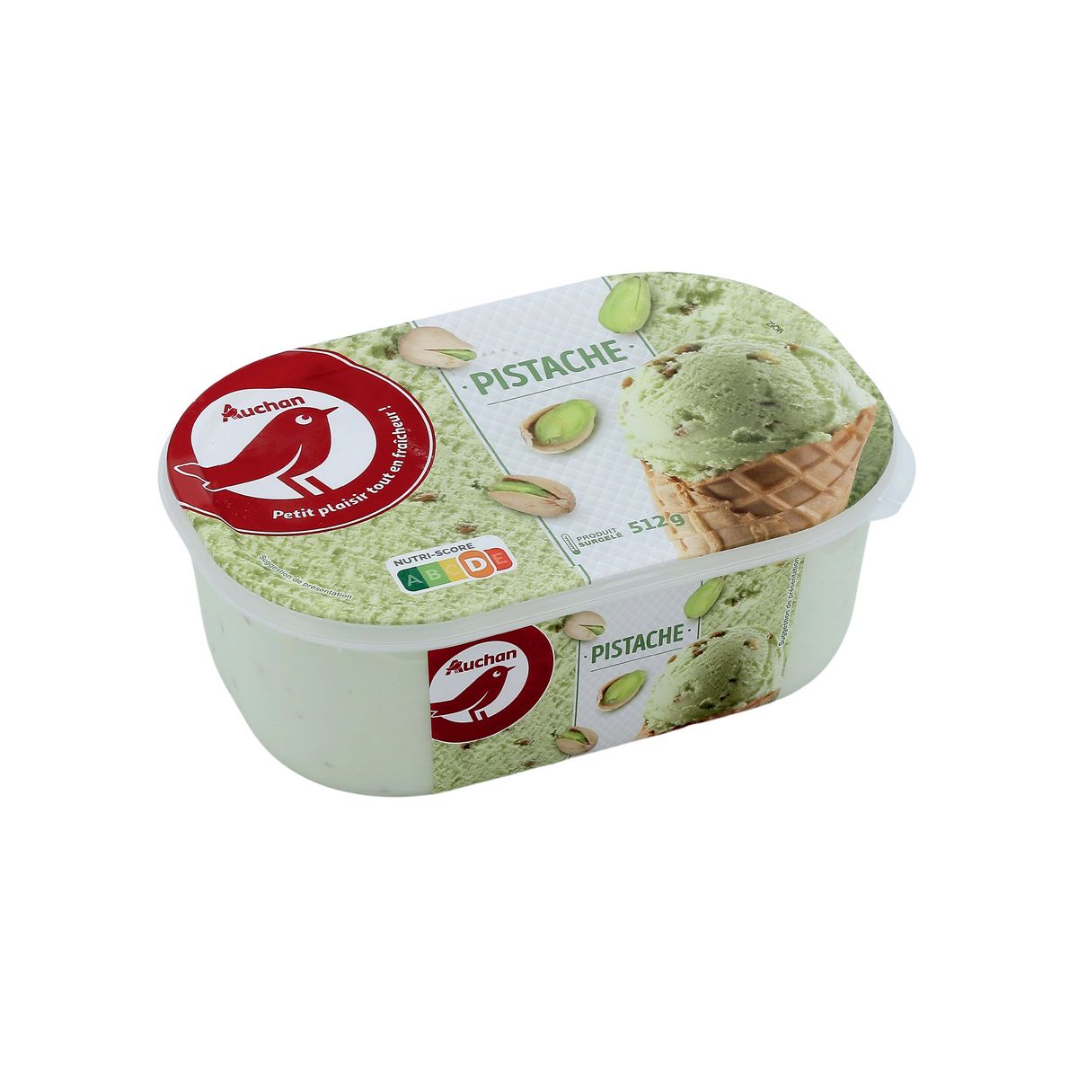 AUCHAN Glace à la pistache 512g