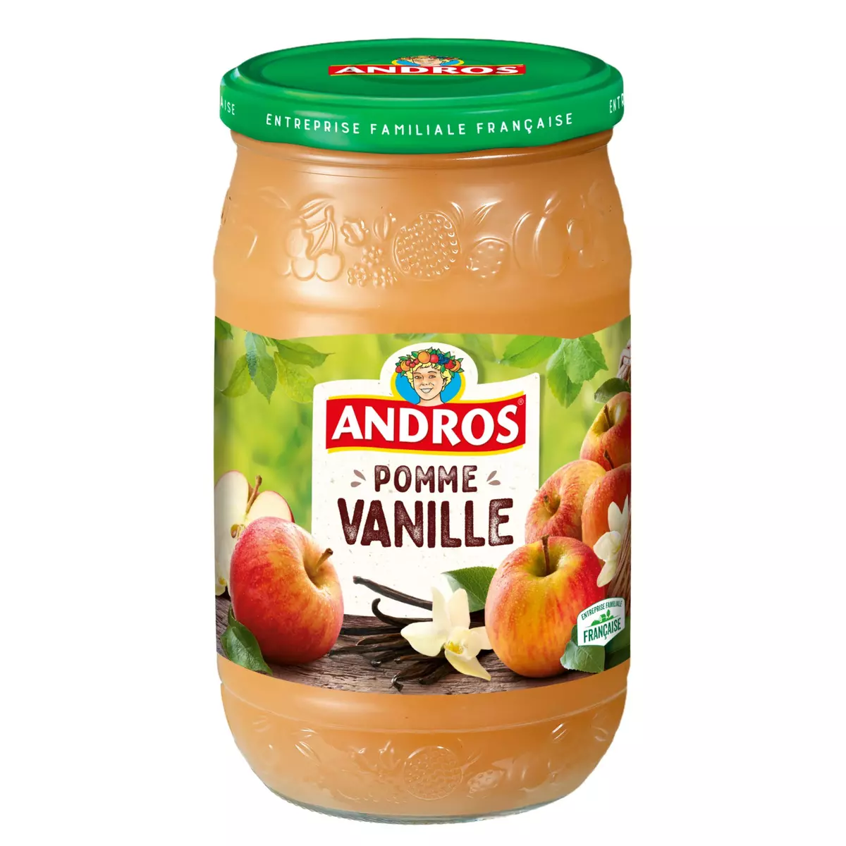 ANDROS Dessert pomme vanille en bocal 750g