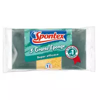 SPONTEX Eponges anti-calcaire spéciale salle de bain 2 éponges pas cher 