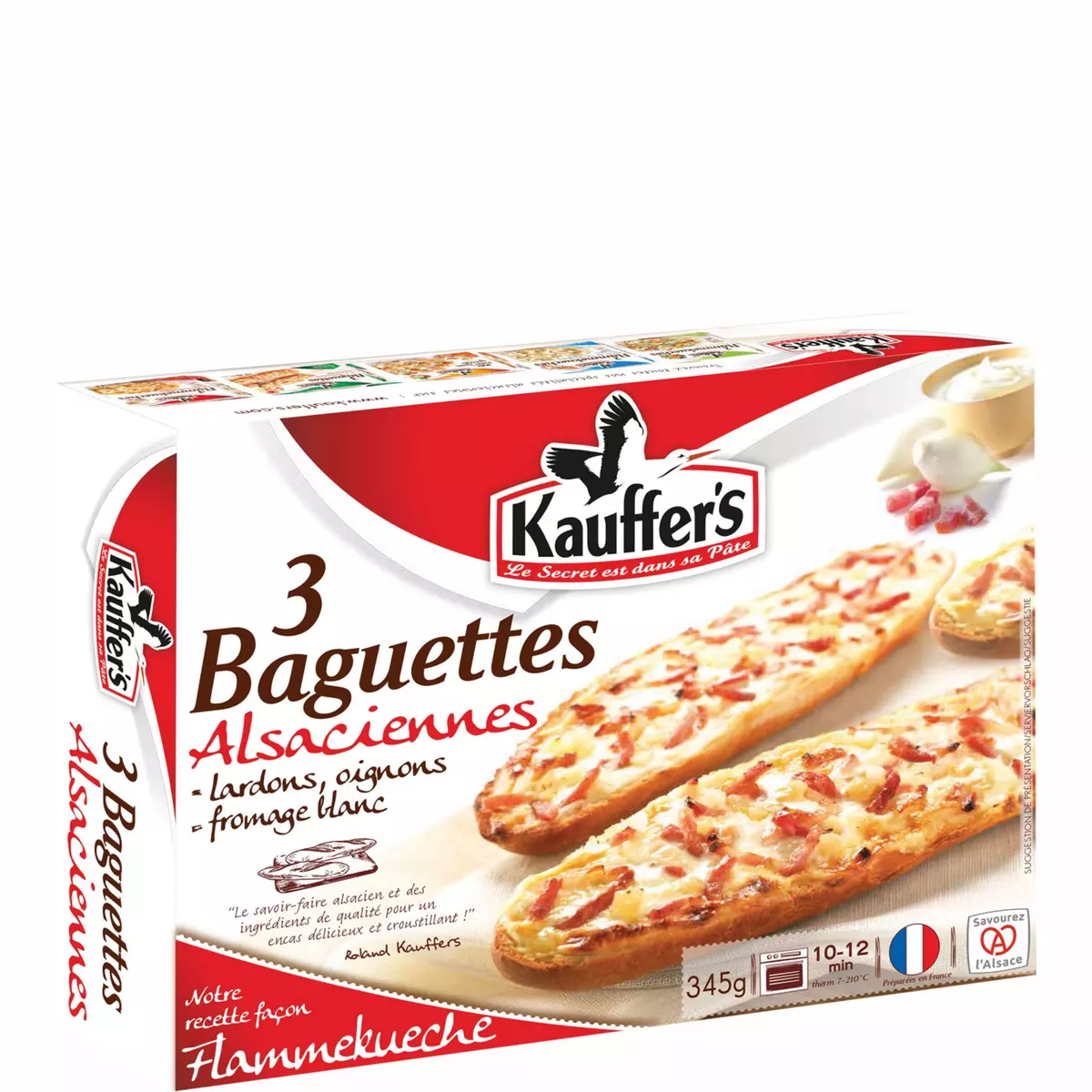 KAUFFER'S Baguette Alsacienne 3 pièces 345g