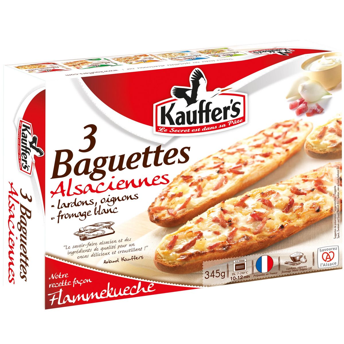 KAUFFER'S Baguette Alsacienne 3 pièces 345g