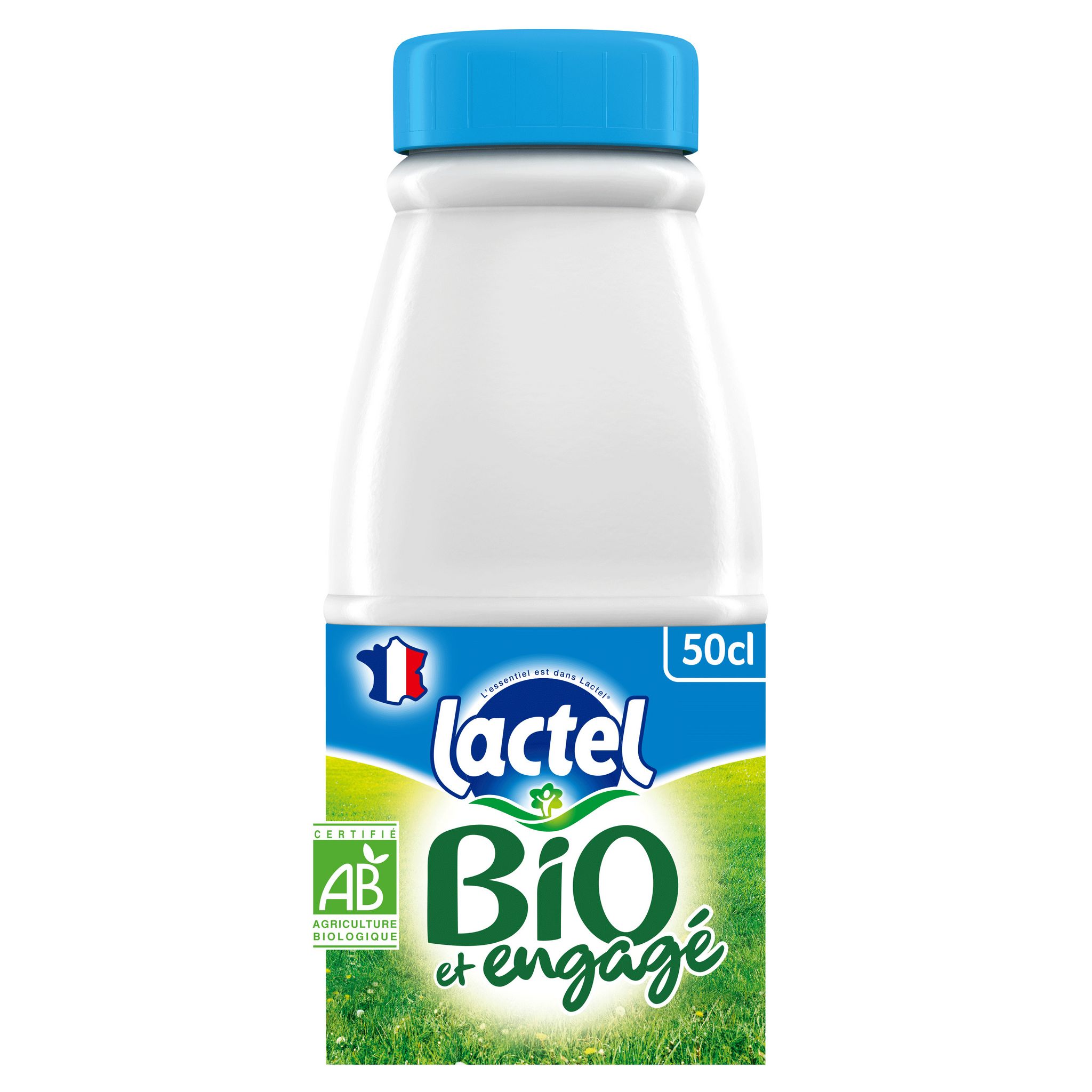 Voir la diapositive 2 : LACTEL Lait demi-écrémé bio UHT 50cl