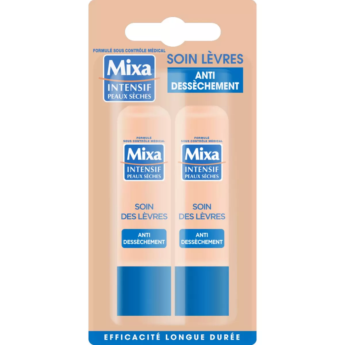 MIXA Intensif Stick soin des lèvres anti-dessèchement peaux sèches 2 sticks