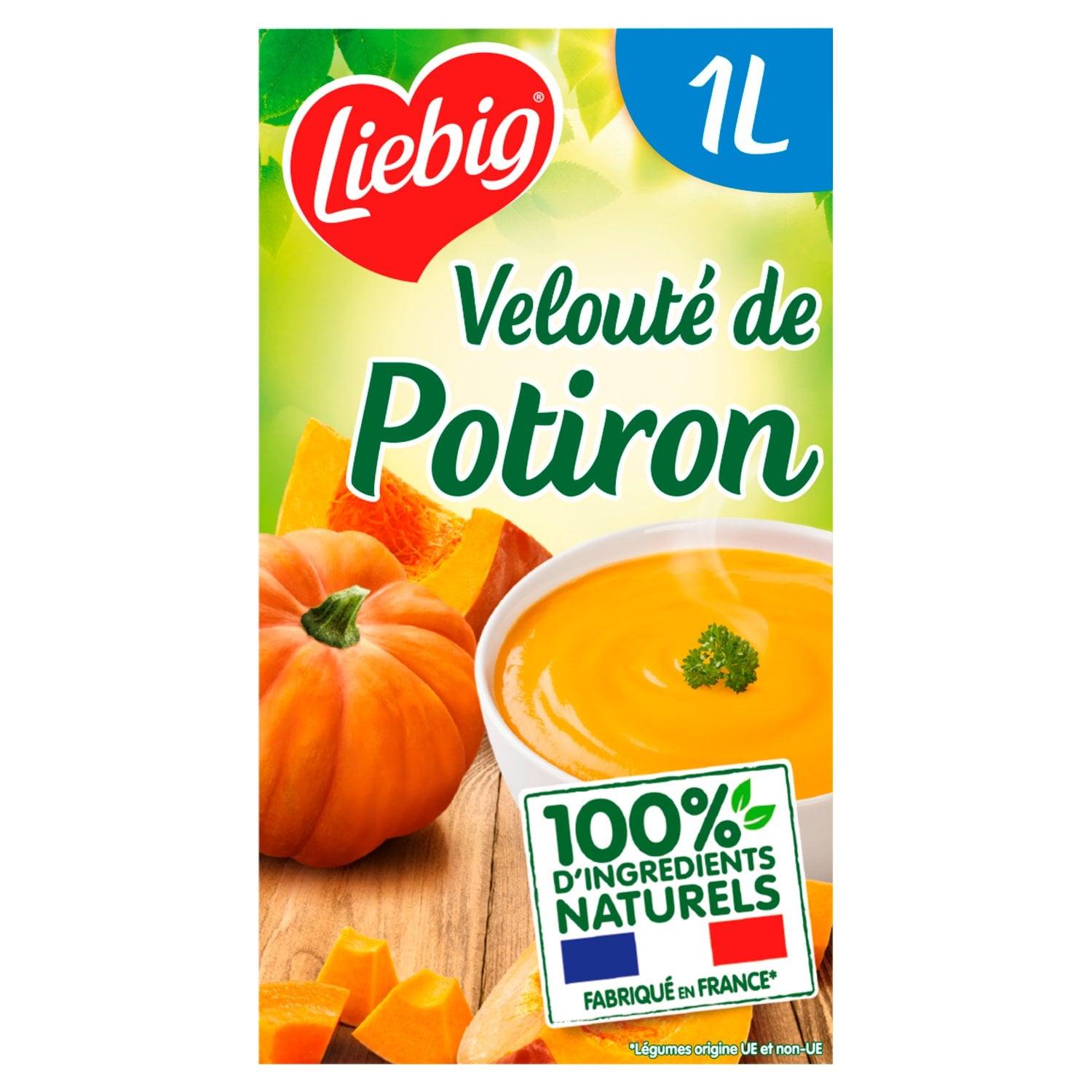 Voir la diapositive 2 : LIEBIG Soupe veloutée potiron 4 personnes 1l