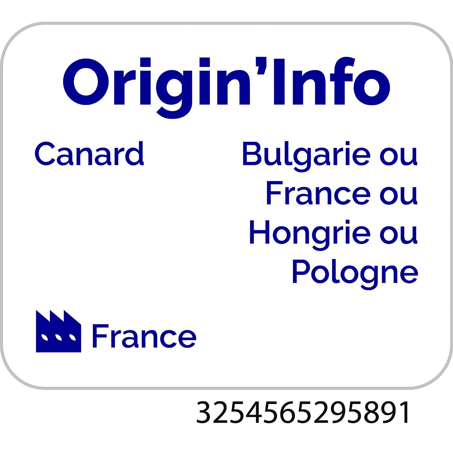Voir la diapositive 2 : AUCHAN Gésiers de canard entiers confits 2 portions 385g