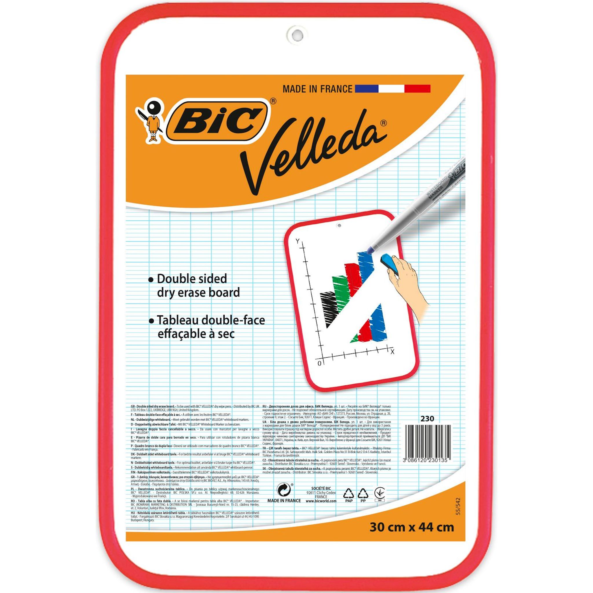 BIC Ardoise velleda 44x30cm double face