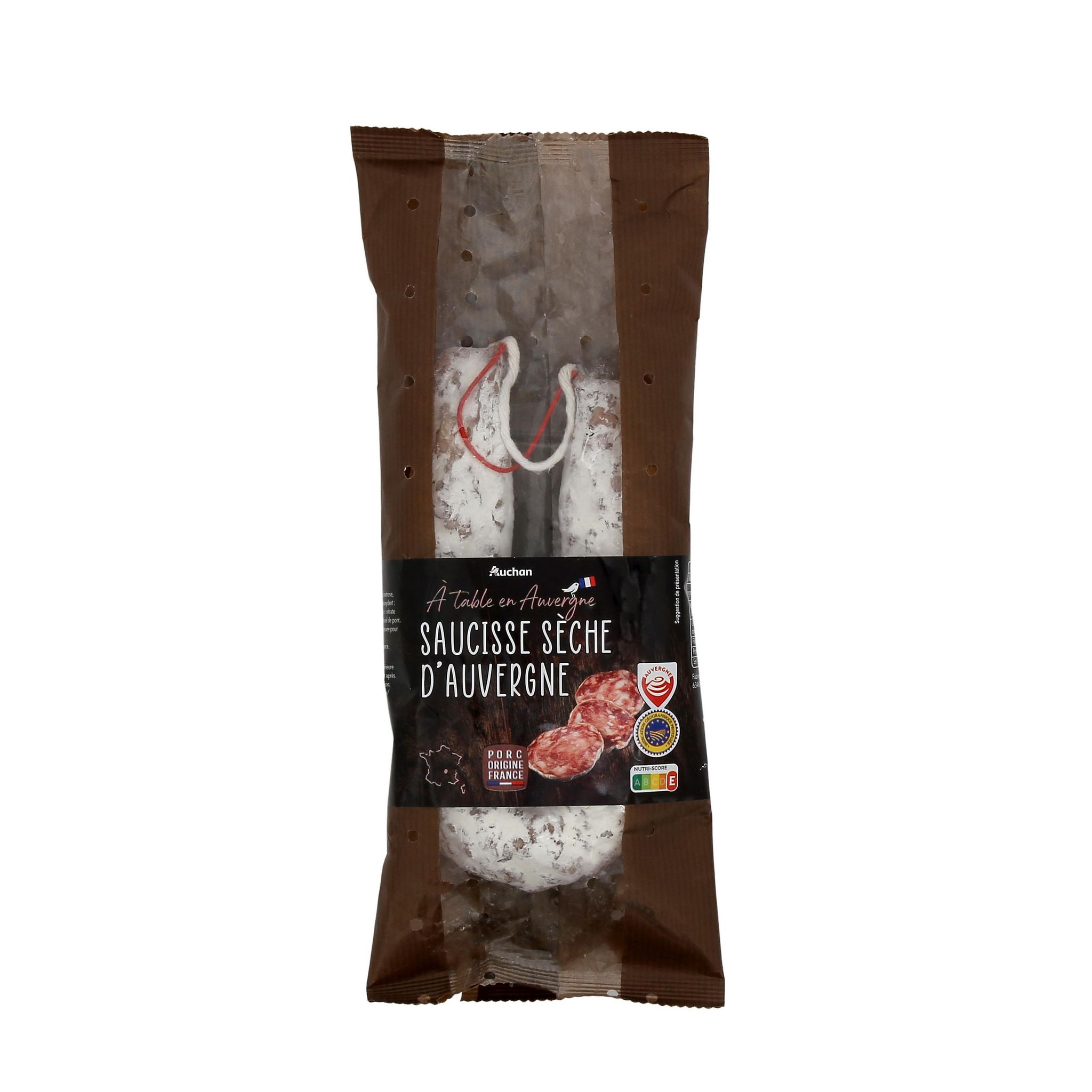 Voir la diapositive 2 : AUCHAN TERROIR Saucisse sèche d'Auvergne IGP 300g