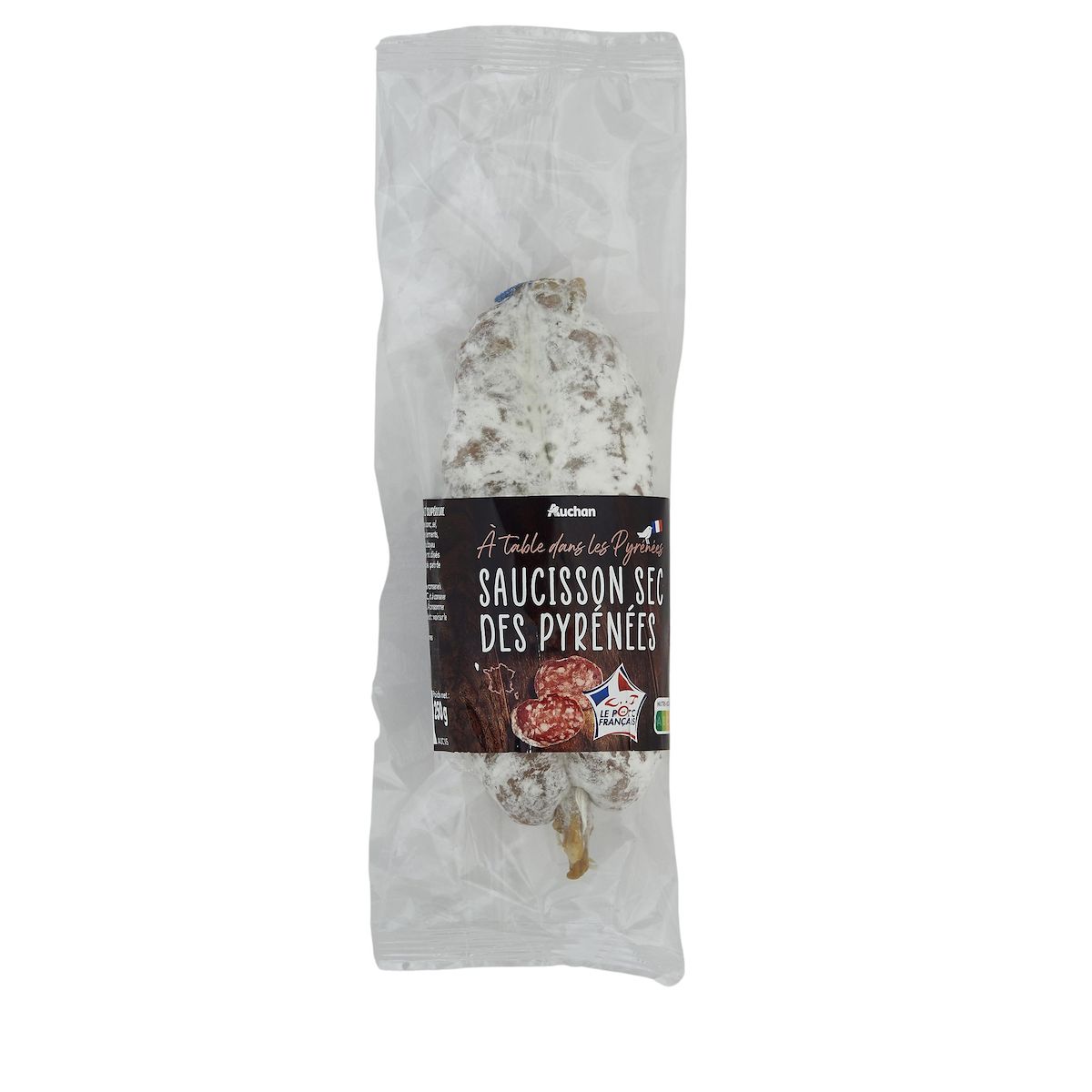 AUCHAN TERROIR Saucisson sec des Pyrénées 250g