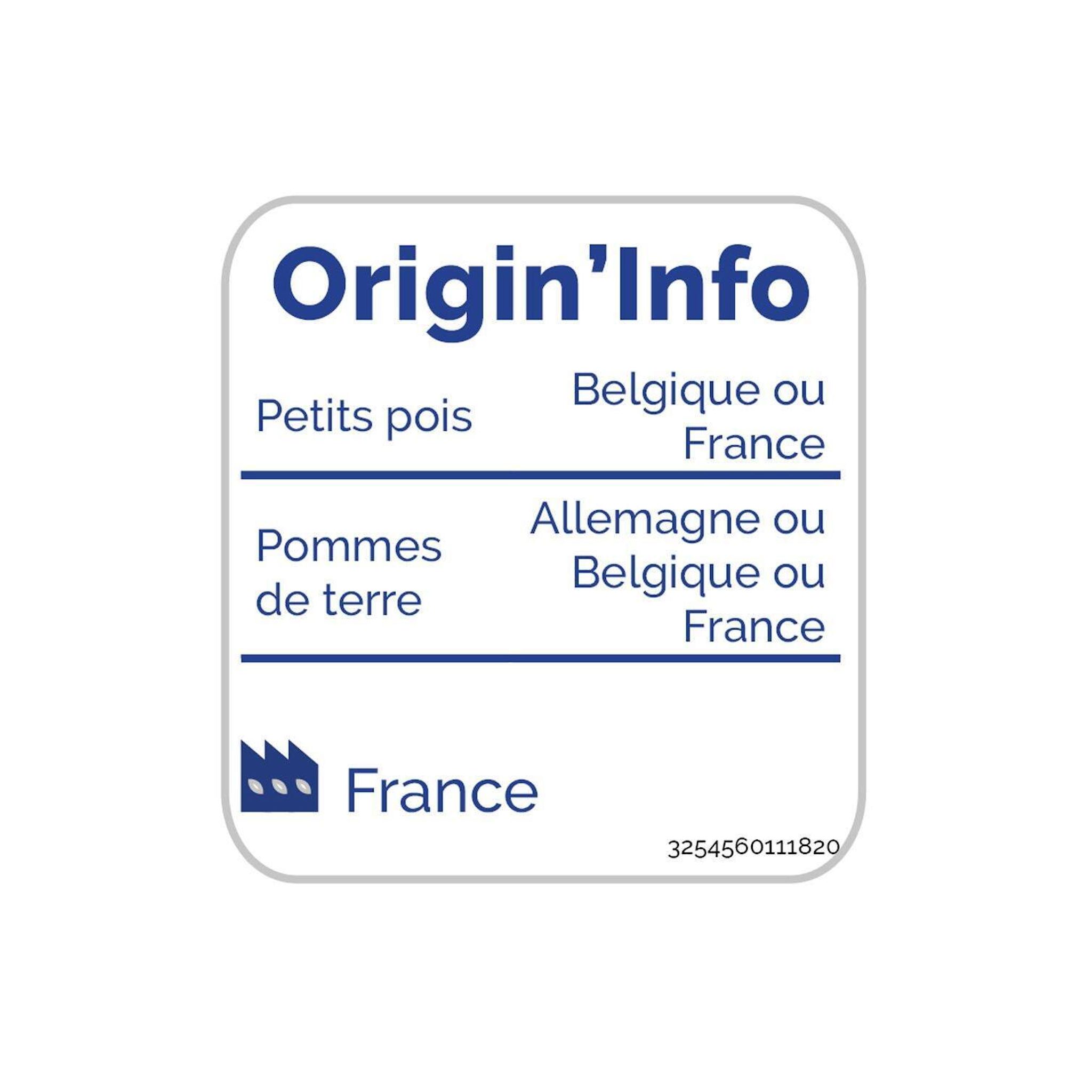Voir la diapositive 3 : AUCHAN Printanière de légumes 5 portions 1kg