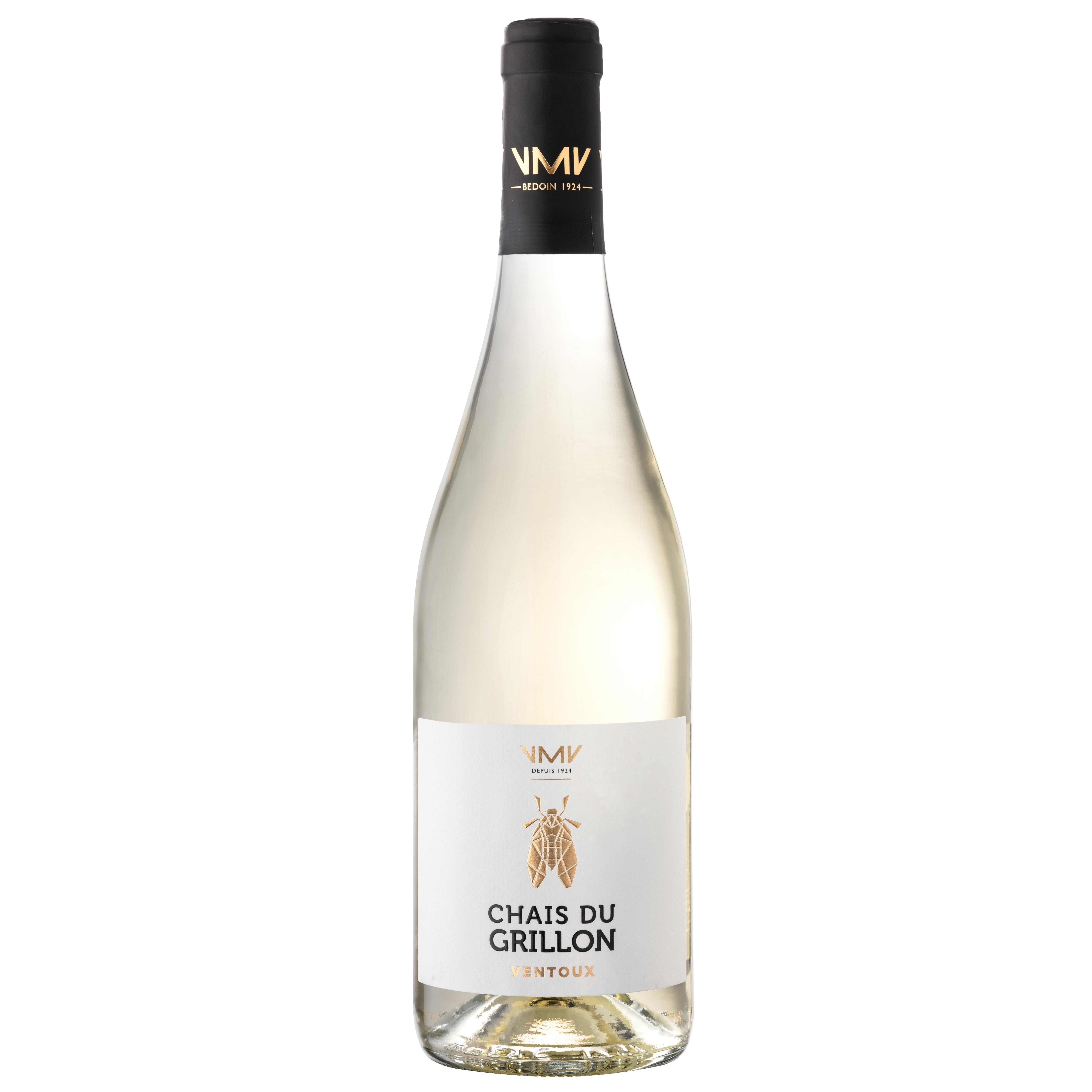 Voir la diapositive 2 : AOP Côtes-du-Ventoux Chais du Grillon blanc 75cl
