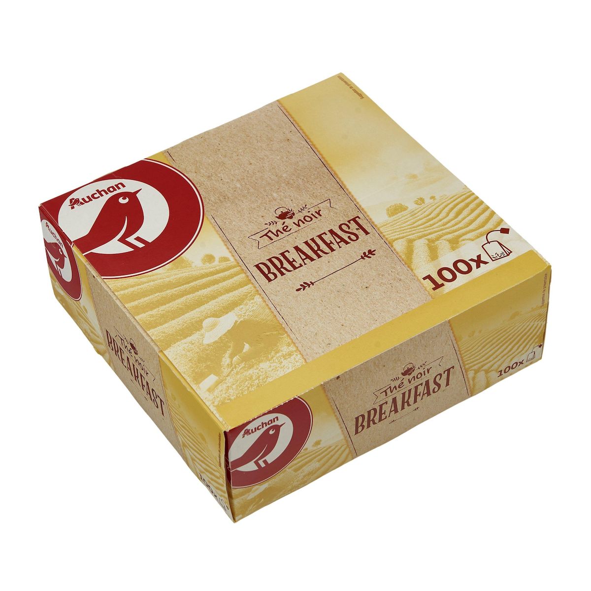 AUCHAN Thé noir Breakfast 100 sachets 200g