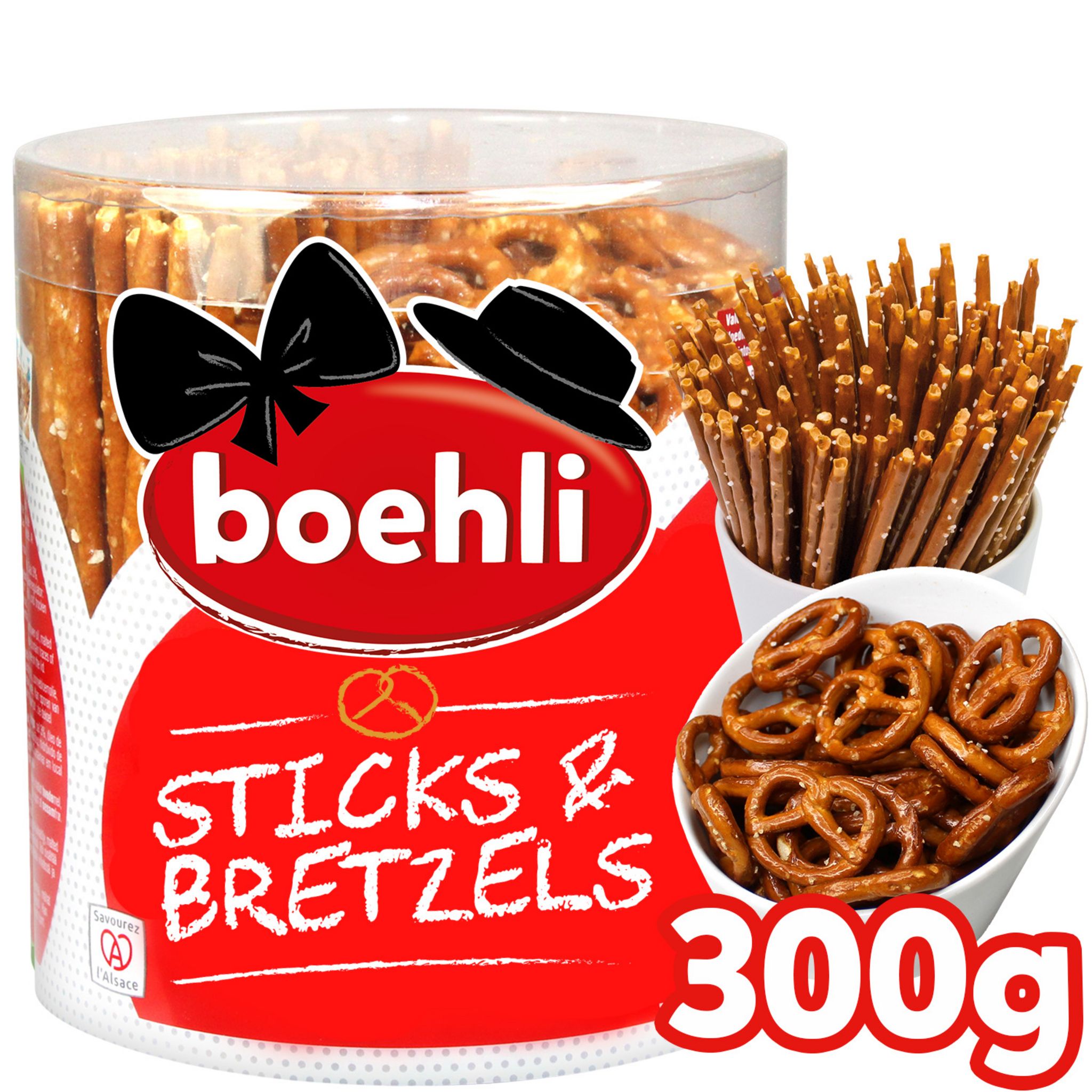 Voir la diapositive 2 : BOEHLI Sticks et bretzels d'Alsace 300g