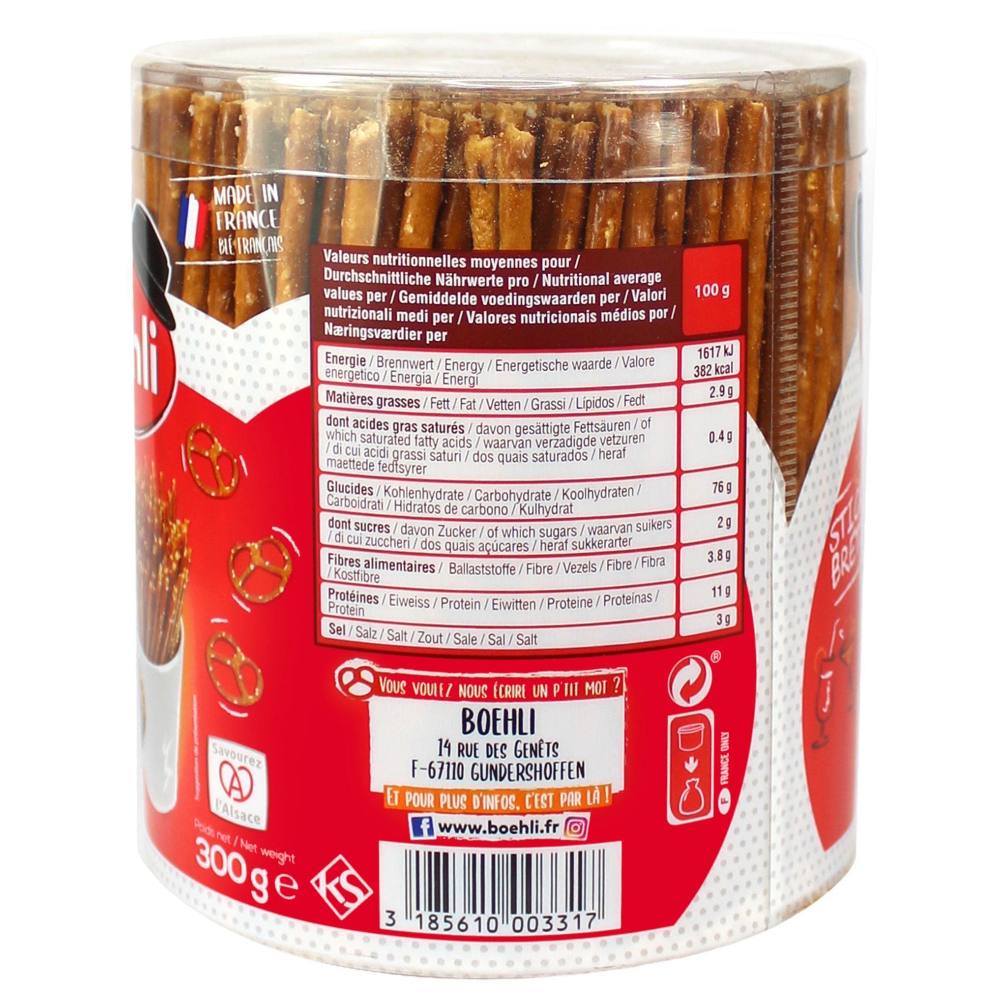 Voir la diapositive 3 : BOEHLI Sticks et bretzels d'Alsace 300g