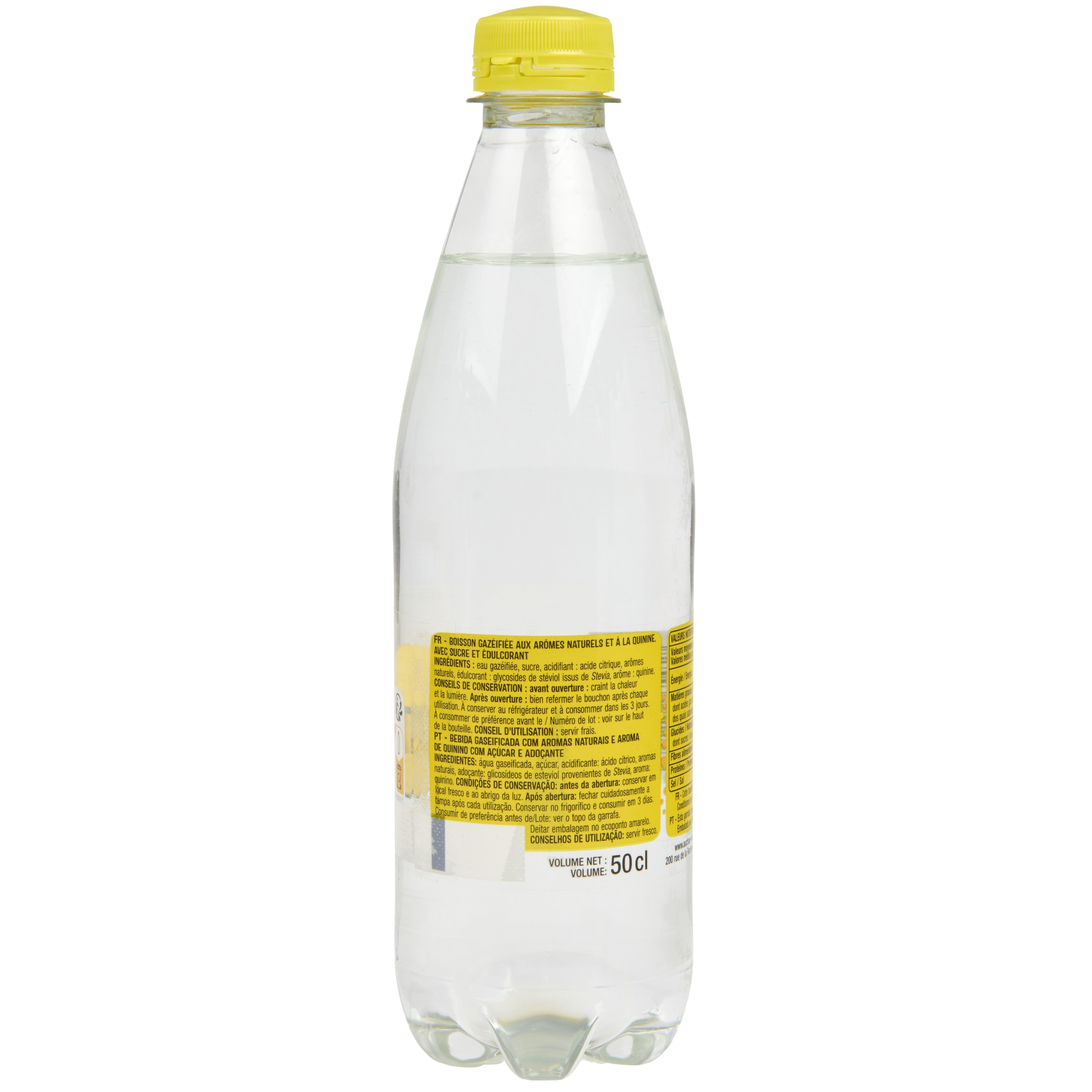 Voir la diapositive 2 : AUCHAN Boisson gazeuse Tonic à l'arôme naturel de quinine bouteille 50cl