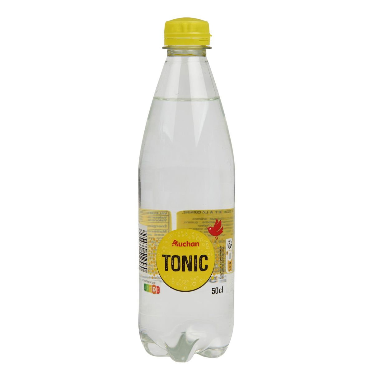 AUCHAN Boisson gazeuse Tonic à l'arôme naturel de quinine bouteille 50cl