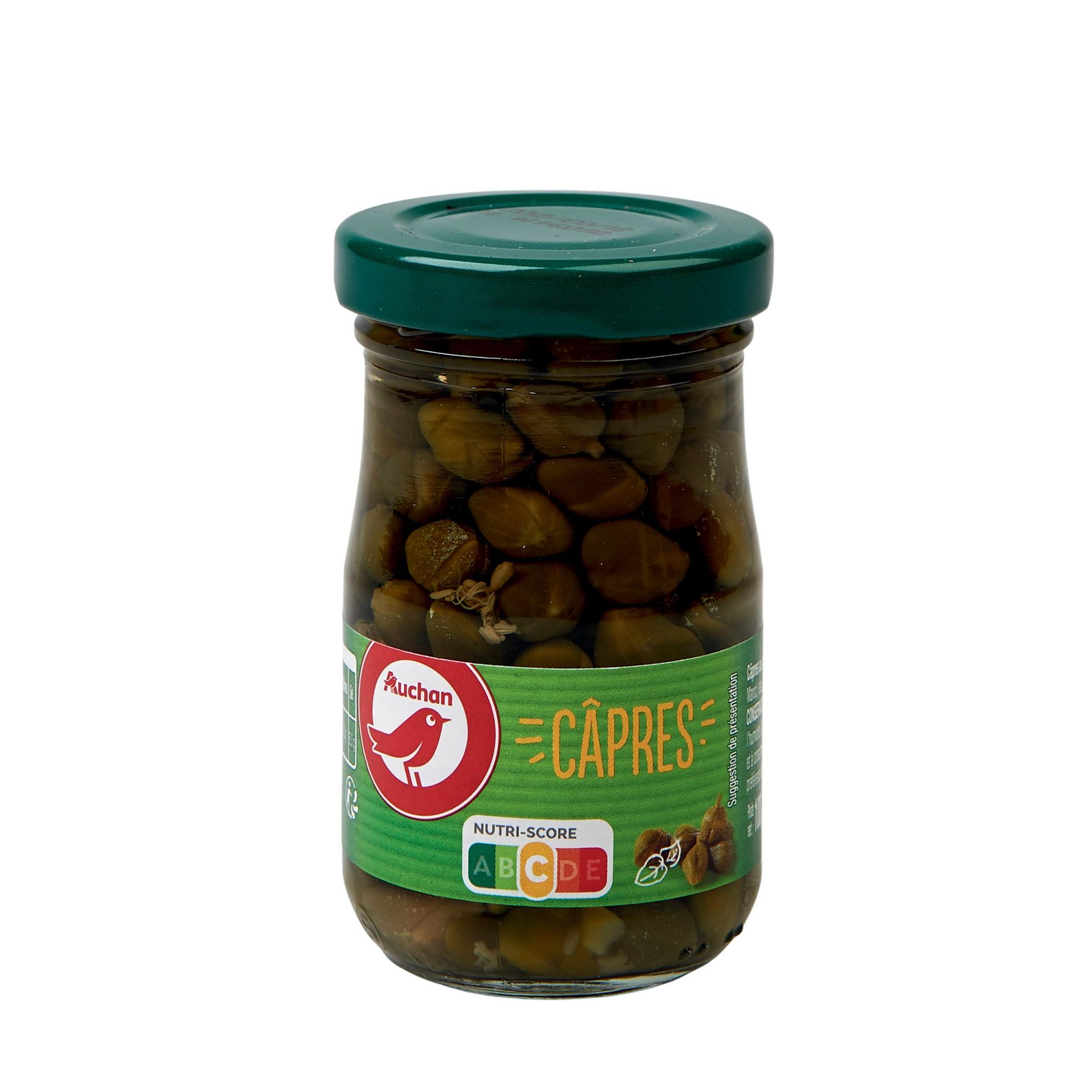 Voir la diapositive 2 : AUCHAN Câpres en bocal 60g