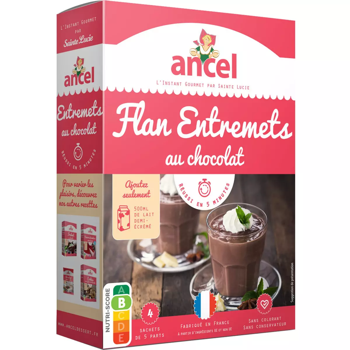 ANCEL Préparation pour flan entremets au chocolat 232g