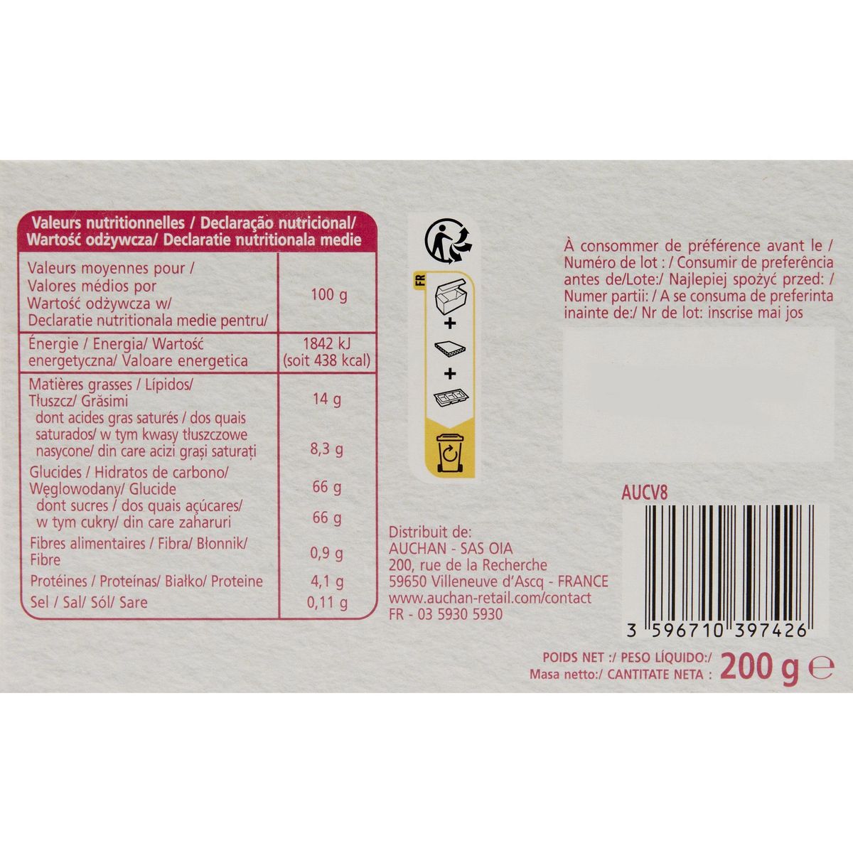 VENDOME Chardons chocolats grand marnier-chartreuse-poire williams-framboise-kirsch 200g