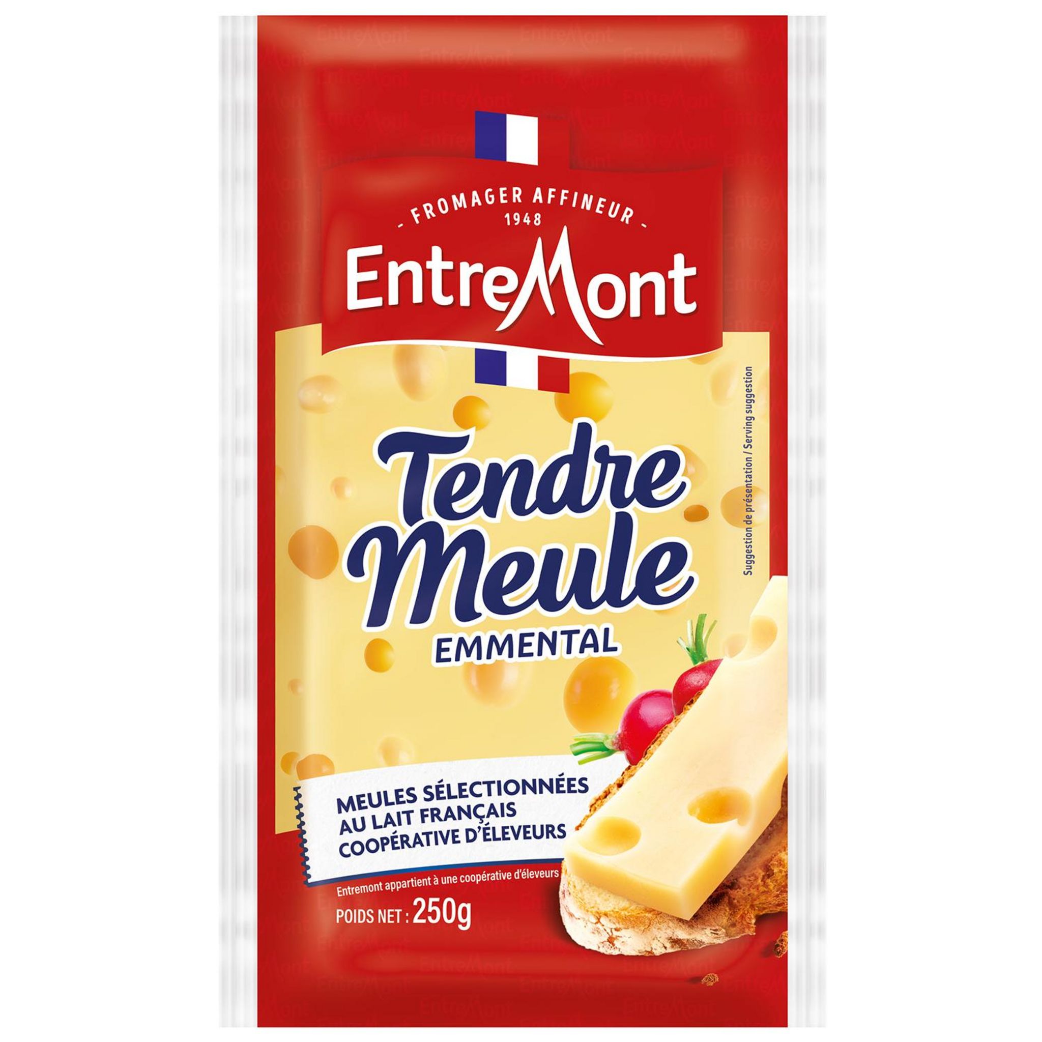 Voir la diapositive 2 : ENTREMONT Emmental doux français 250g