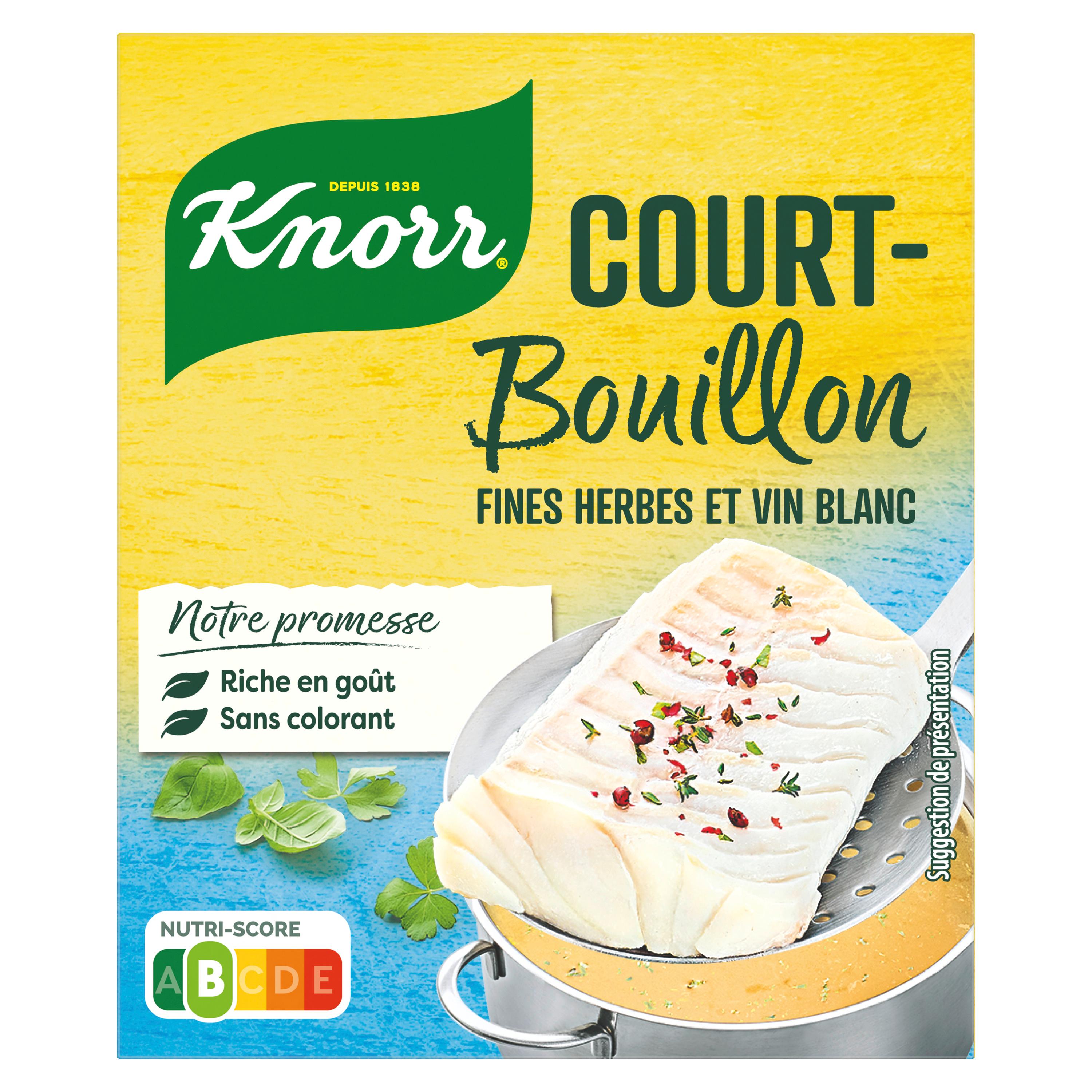 Voir la diapositive 2 : KNORR Court-bouillon fines herbes et vin blanc 9 tablettes 107g