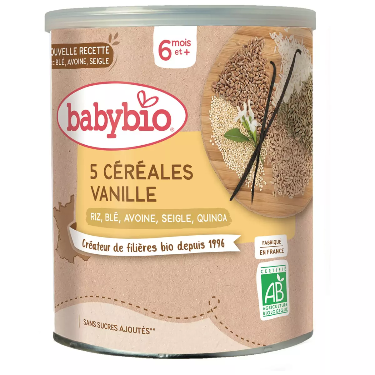 BABYBIO Céréales vanille avec quinoa bio en poudre dès 6 mois 220g
