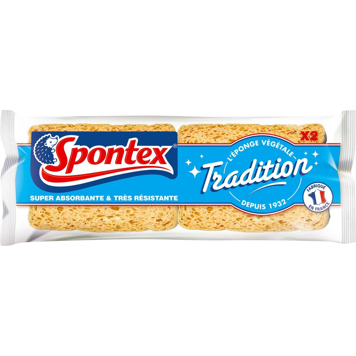 SPONTEX Eponges végétales tradition 2 éponges