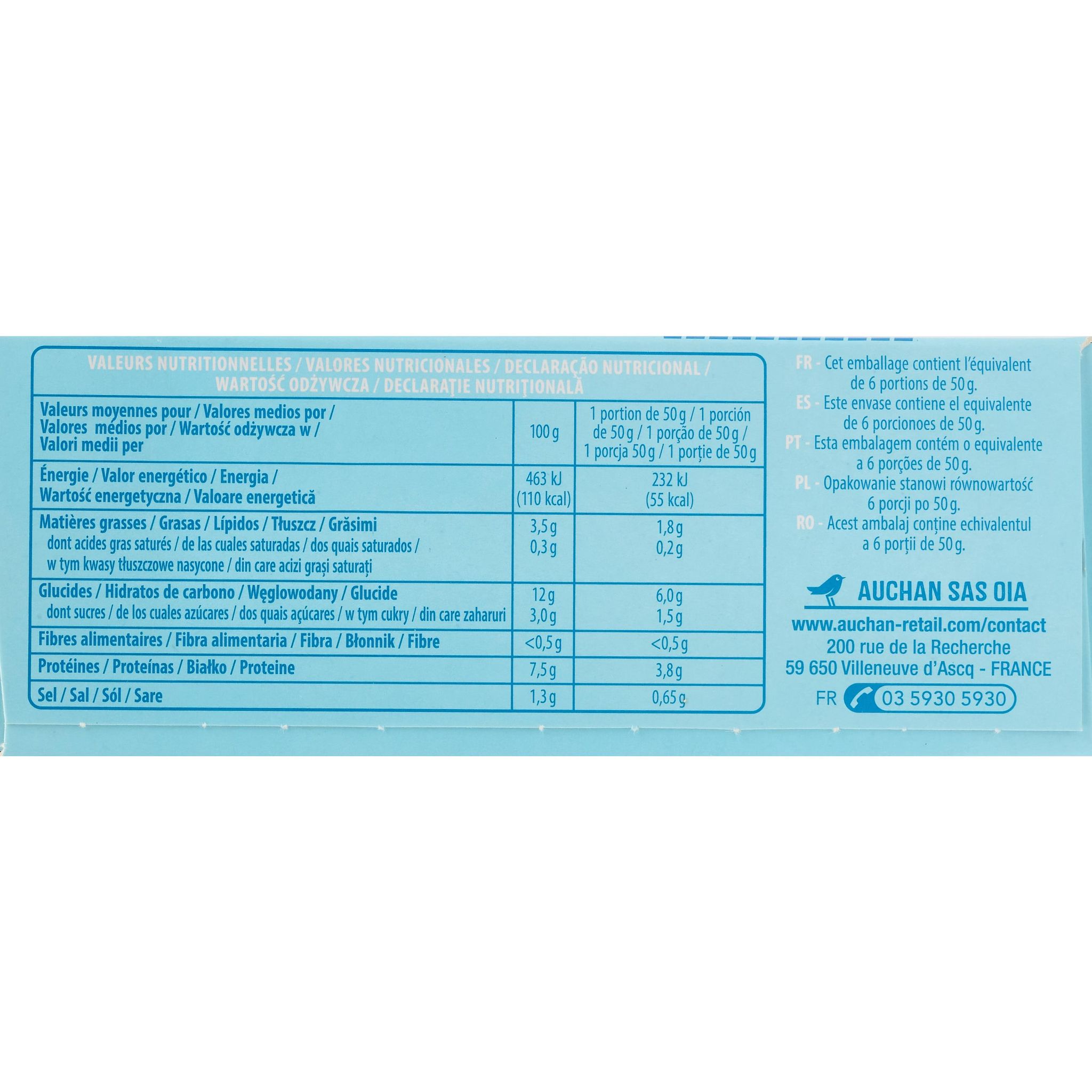 Voir la diapositive 5 : AUCHAN Bâtons de surimi 18 pièces 300g