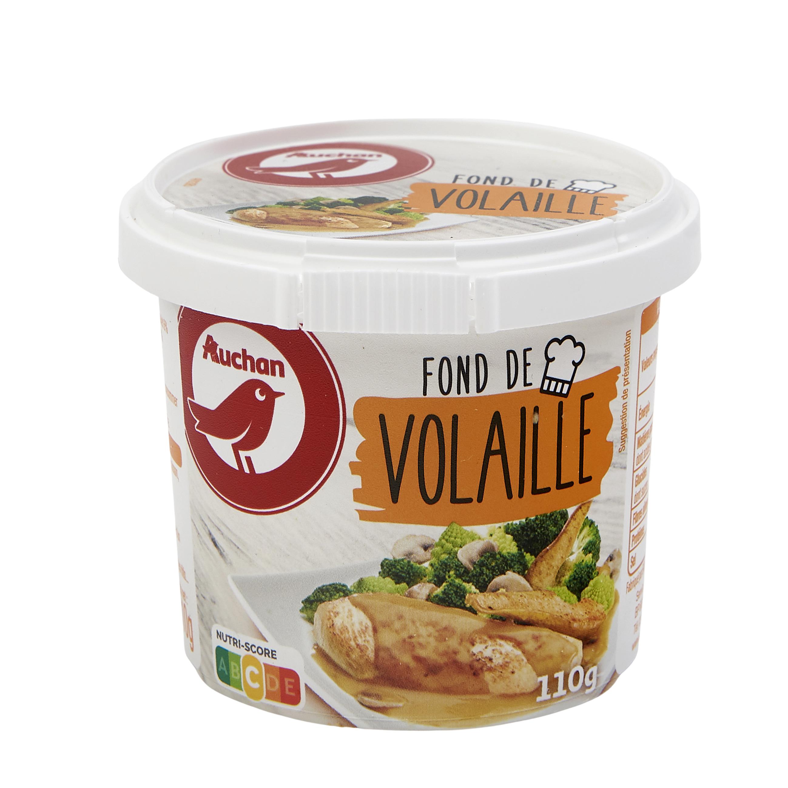 Voir la diapositive 2 : AUCHAN Fond de volaille déshydraté avec bec verseur 110g