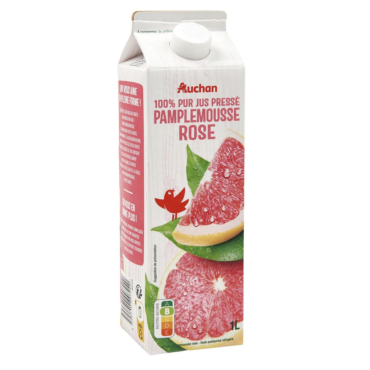 AUCHAN Pur jus de pamplemousses 1L