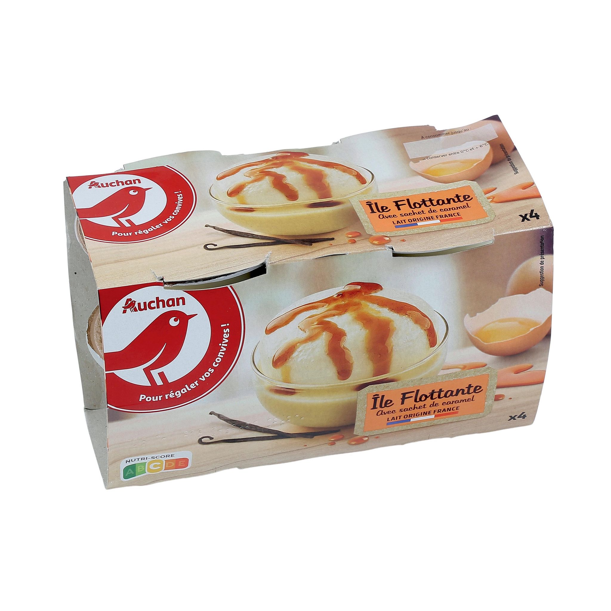 Voir la diapositive 2 : AUCHAN Ile flottante 4x100g