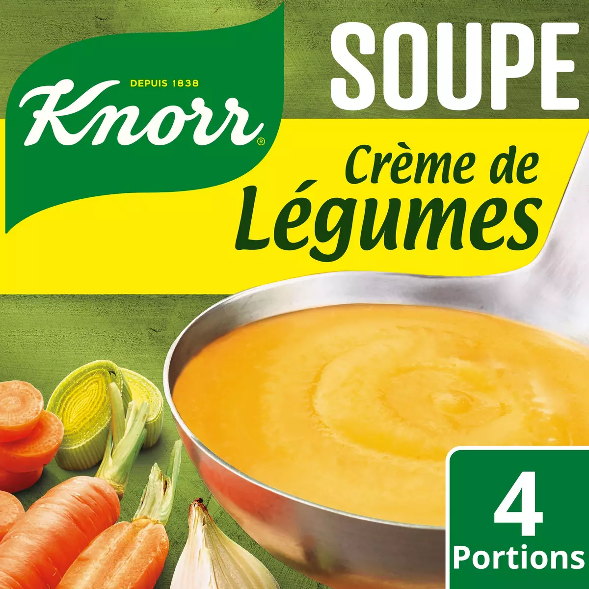 KNORR Soupe déshydraté crème de légumes 4 parts 112g pas cher 