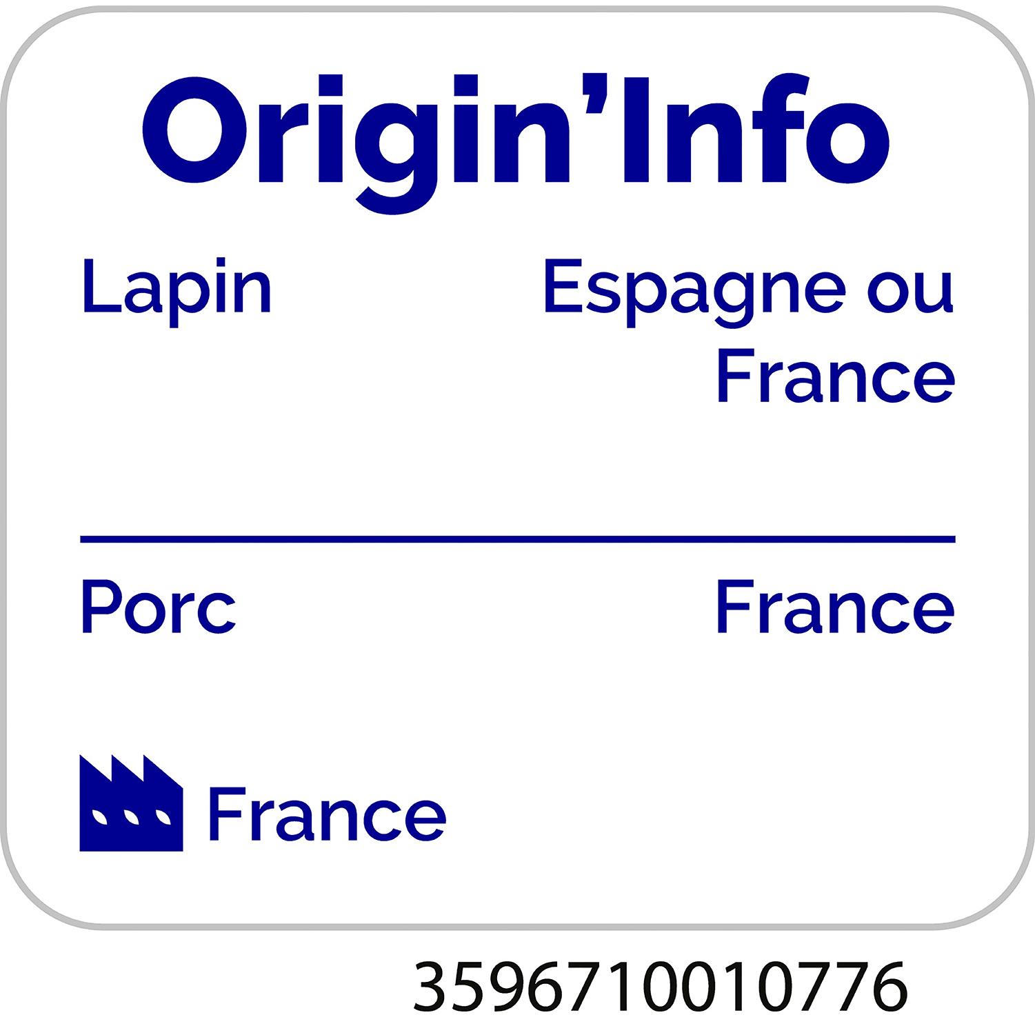Voir la diapositive 2 : AUCHAN Terrine de lapin aux herbes de Provence 180g