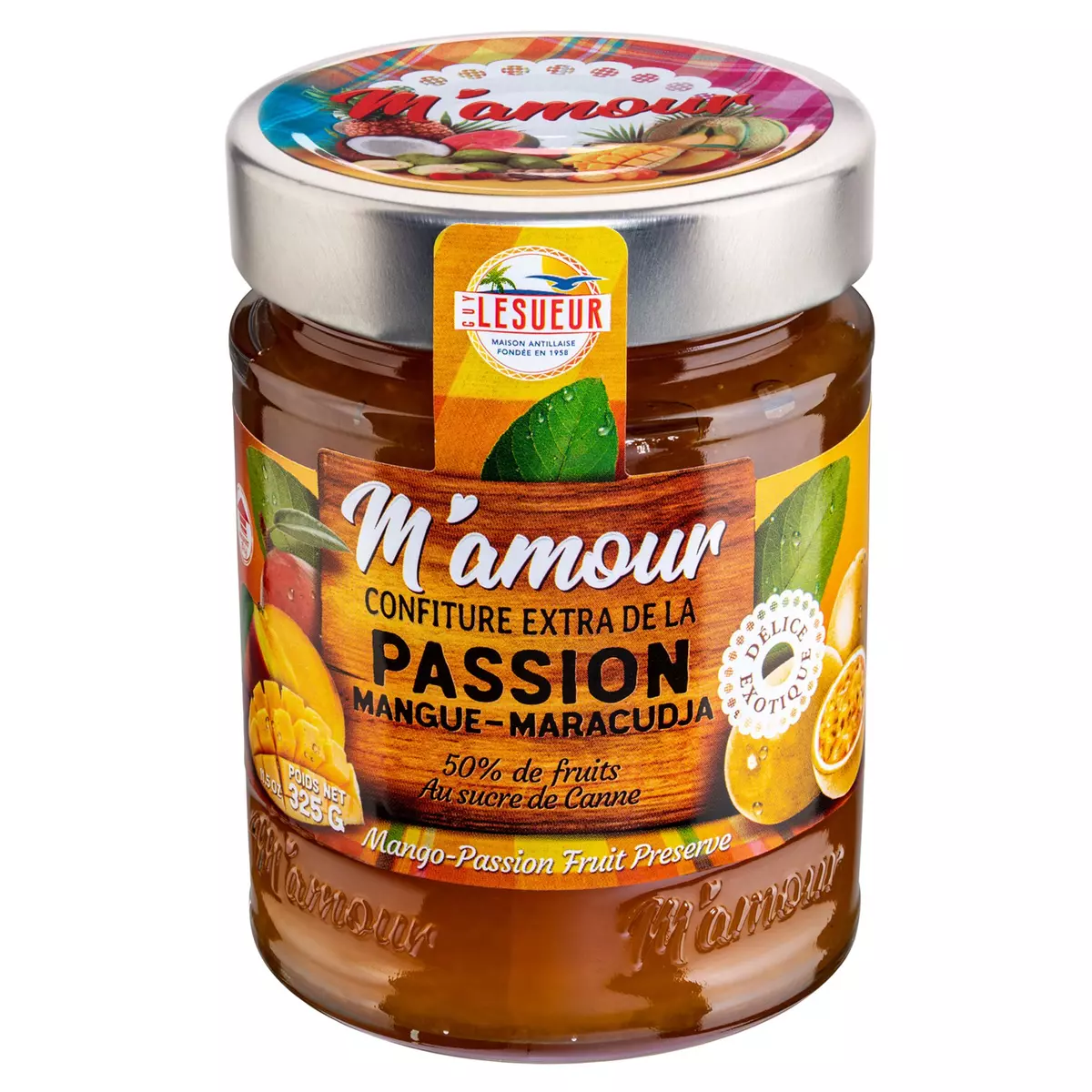 M'AMOUR Confiture extra passion mango passion 325g