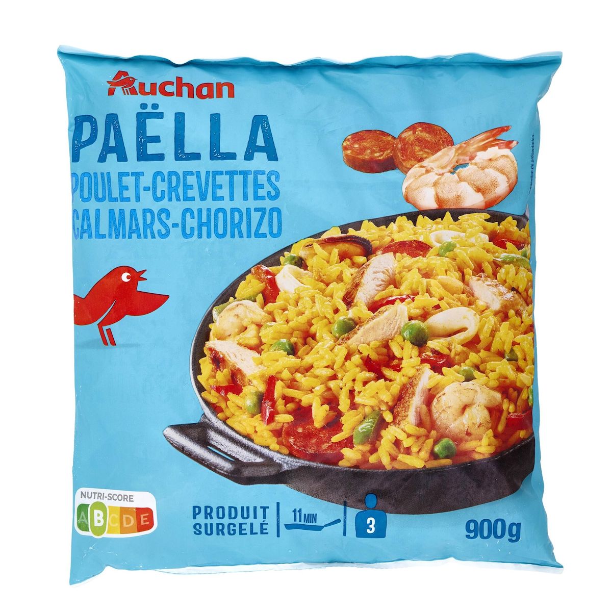 AUCHAN Paëlla 3 portions 900g