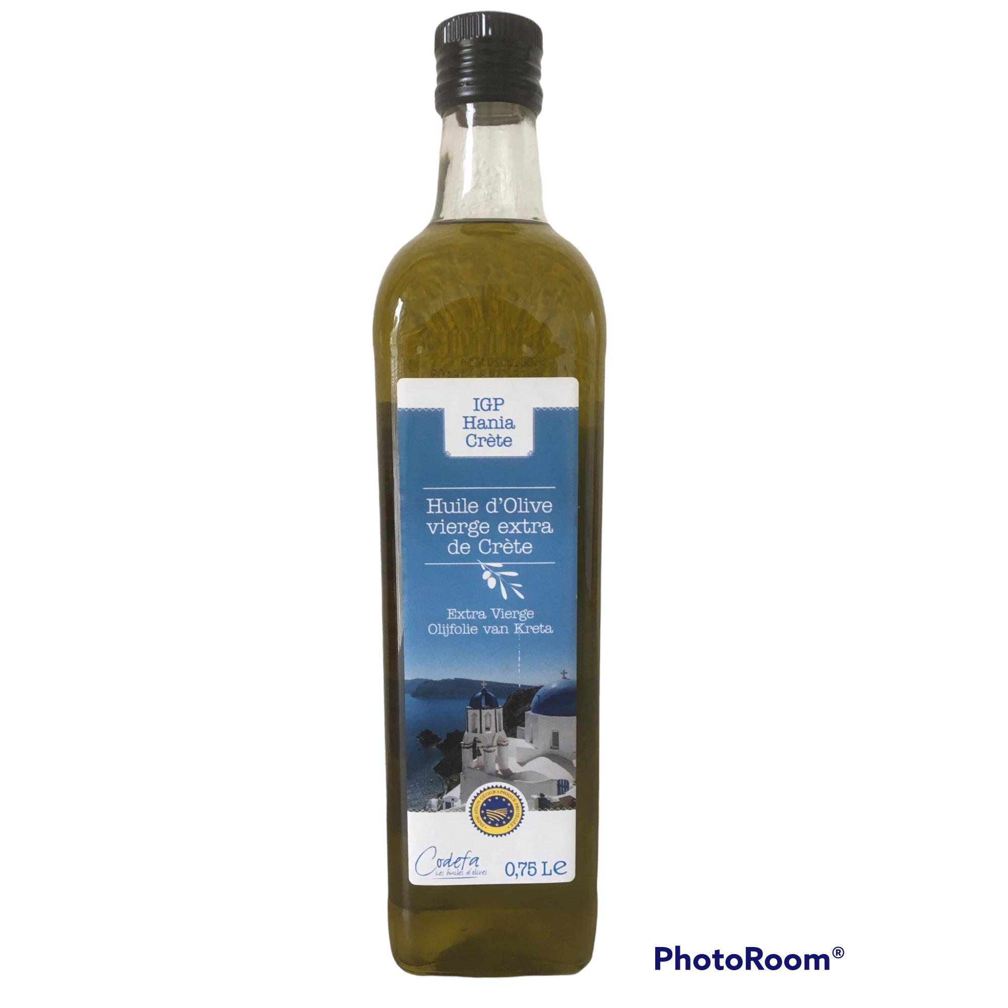 CODEFA Huile d'olive extra vierge en bouteille de Crète 75cl