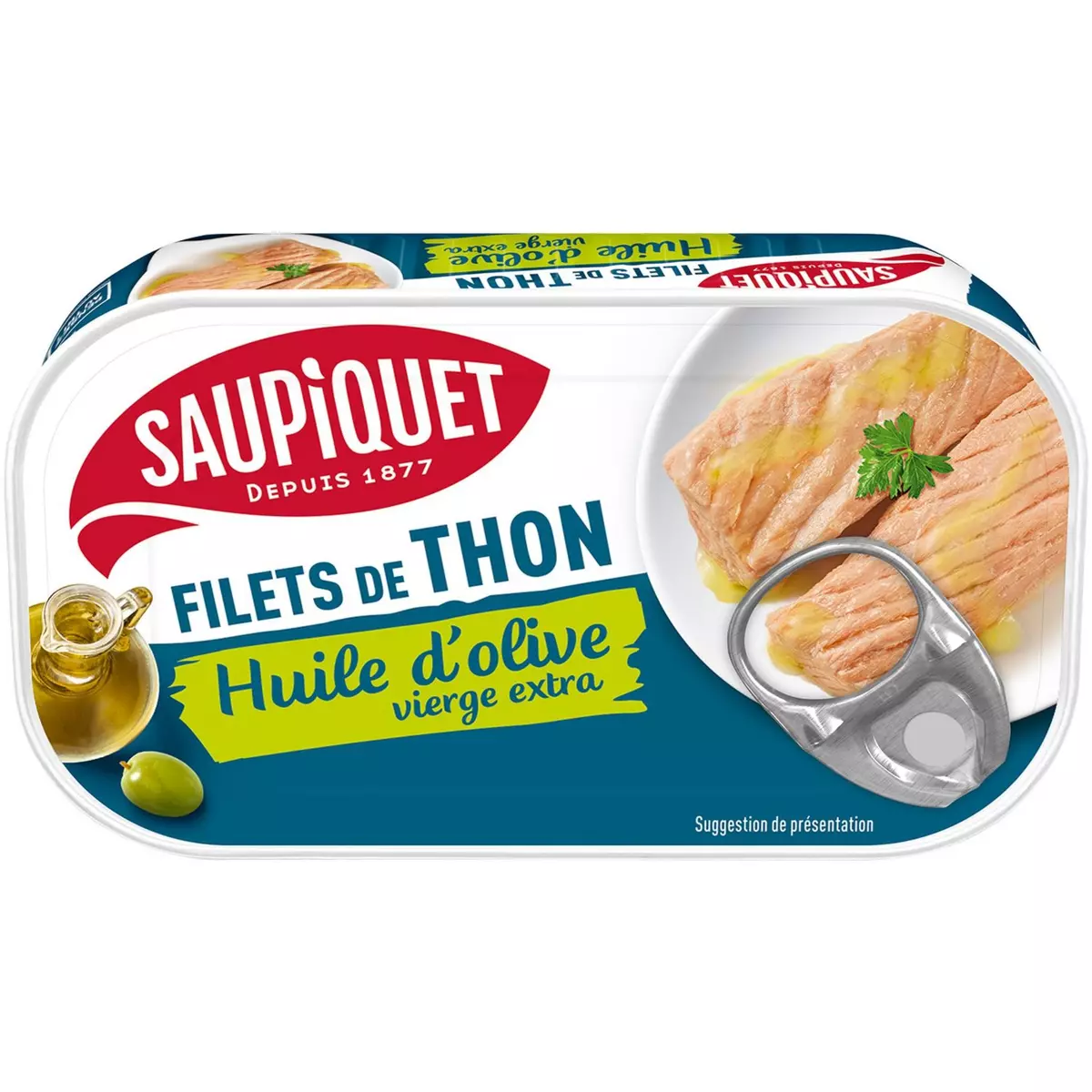 SAUPIQUET Filets de thon à l'huile d'olive vierge extra 115g