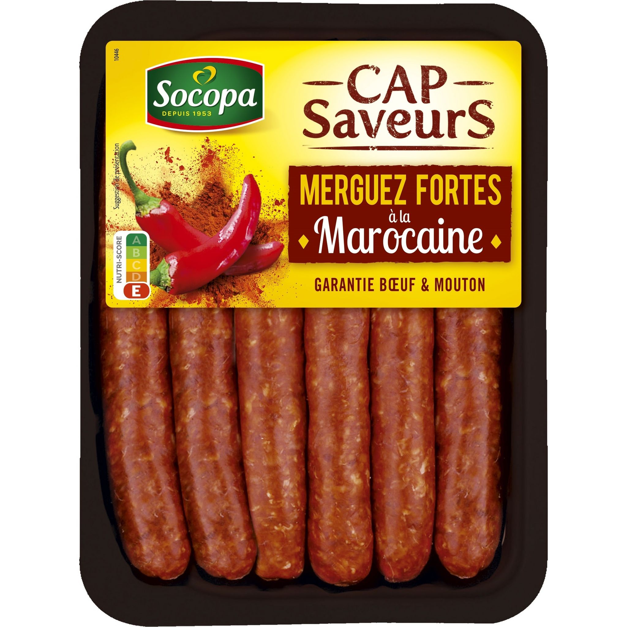 Voir la diapositive 2 : SOCOPA Merguez forte 6 pièces 330g