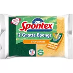 SPONTEX Gratte éponge stop-graisse 2 éponges