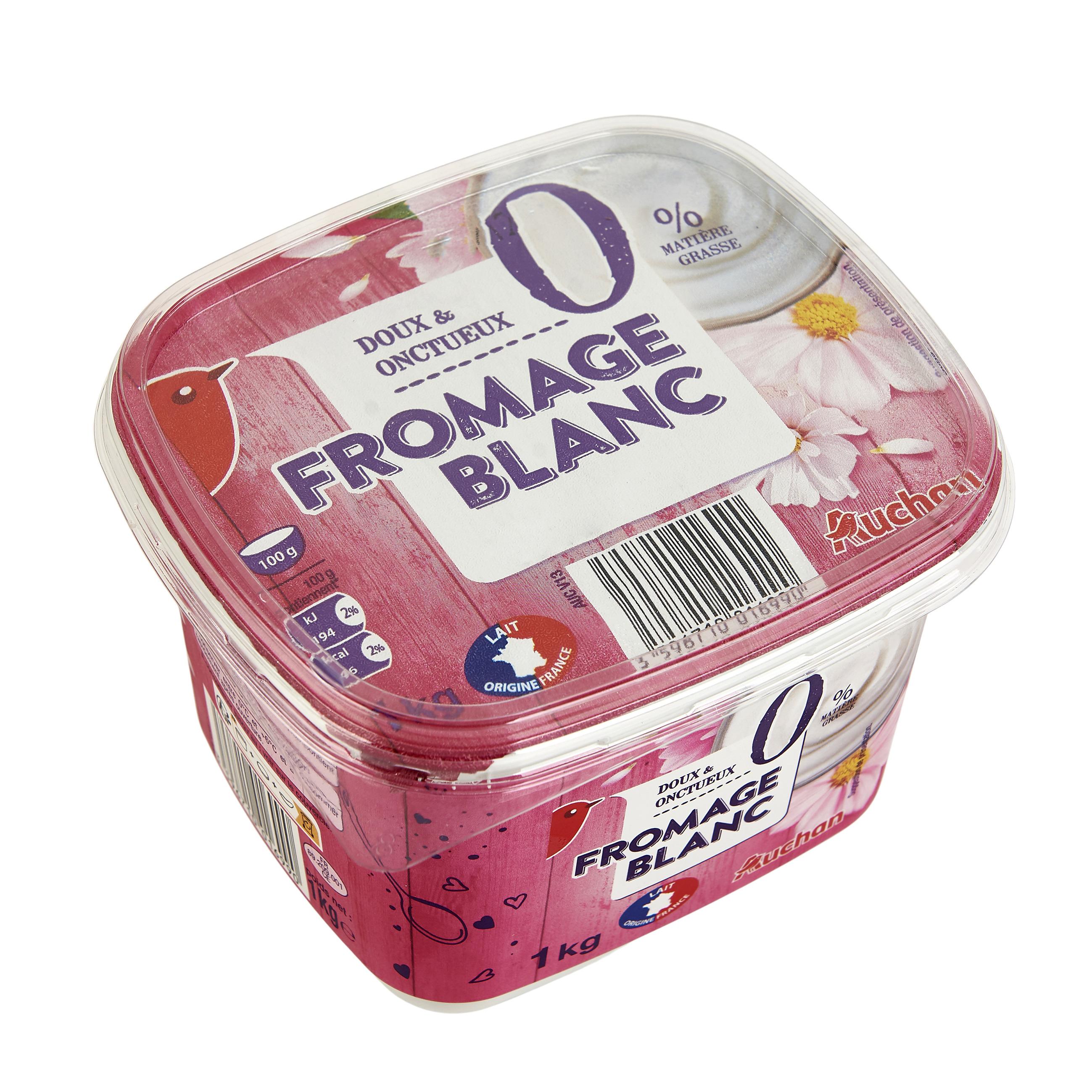 Voir la diapositive 3 : AUCHAN Fromage blanc 0% MG 1kg