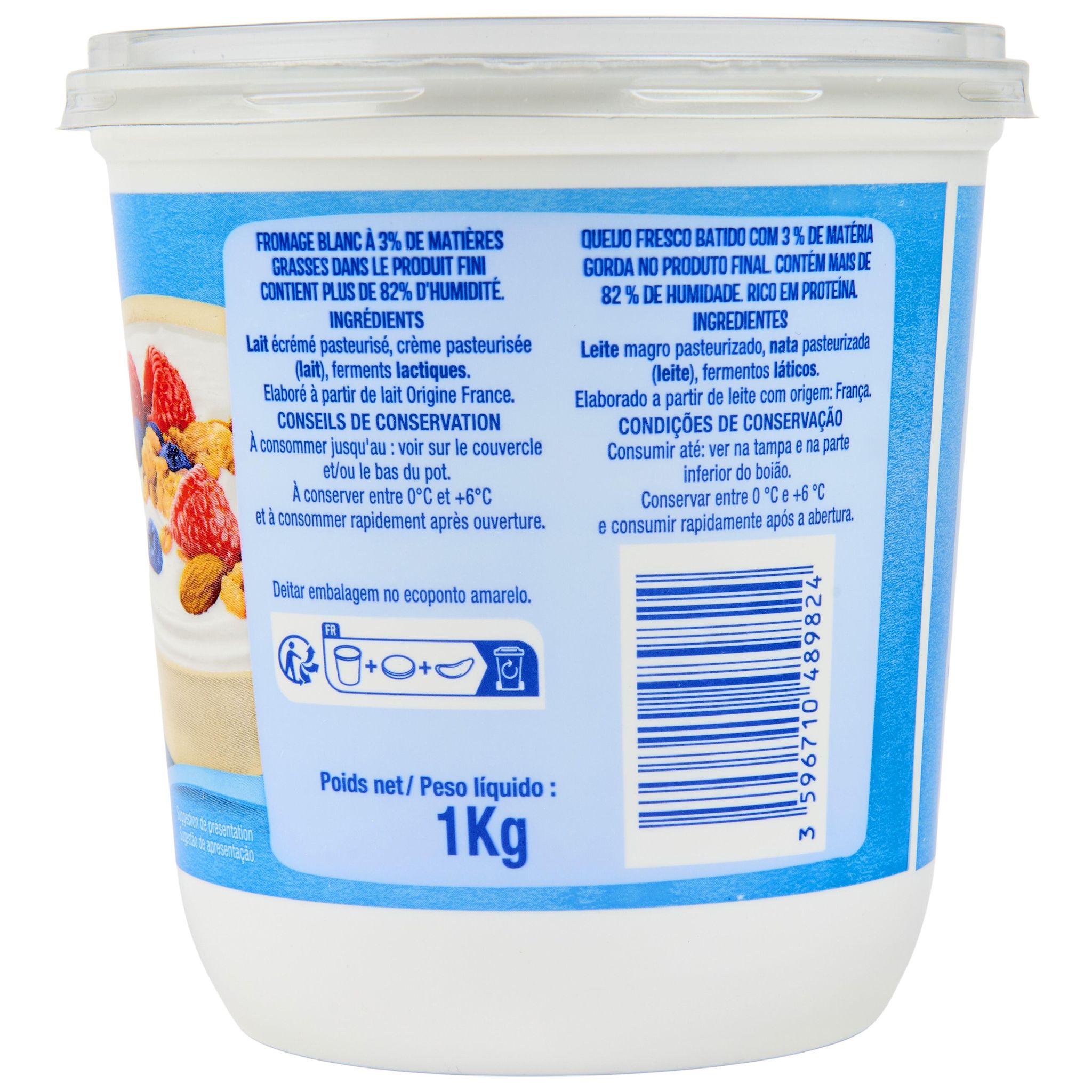 Voir la diapositive 5 : AUCHAN Fromage blanc 3,2% MG 1kg