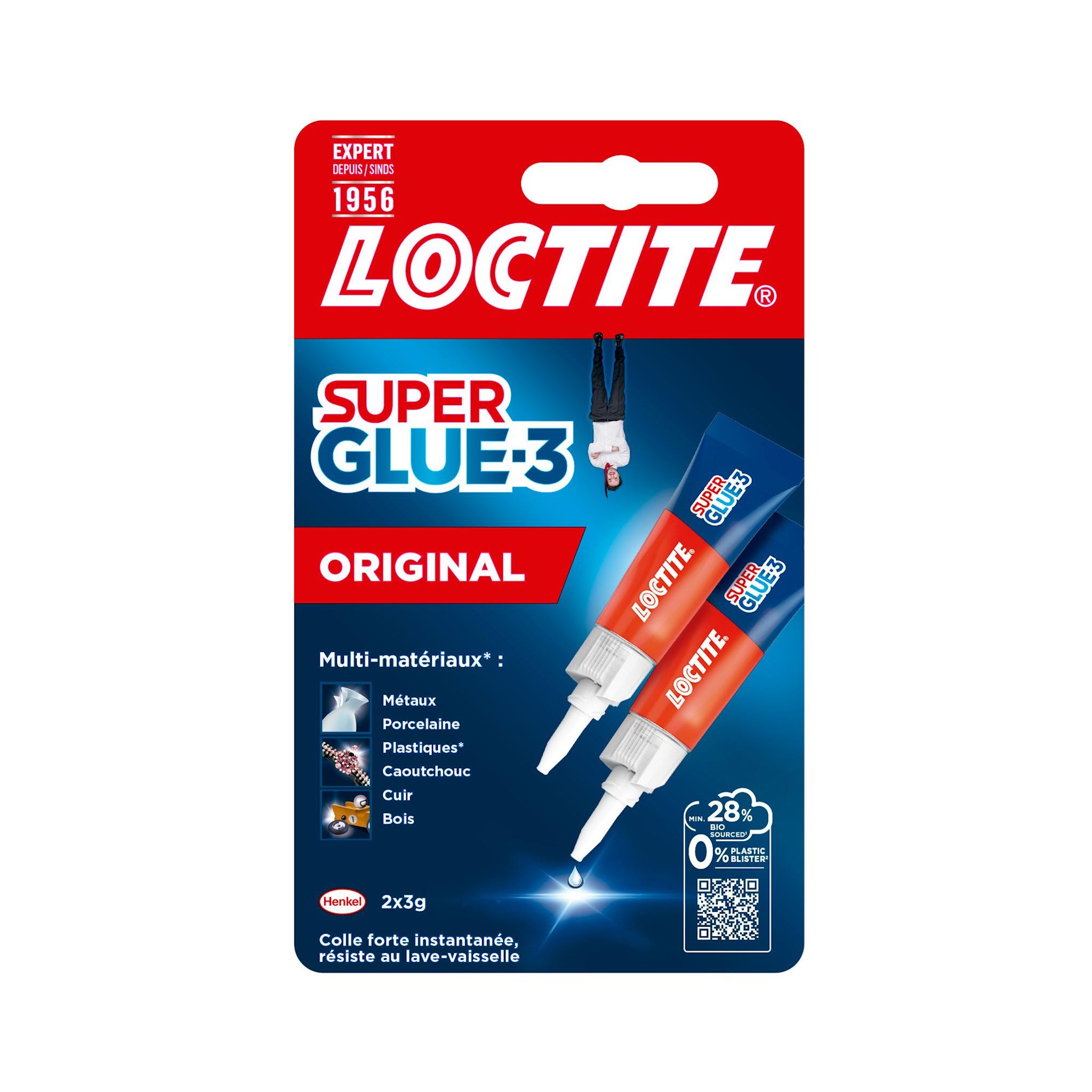 LOCTITE Colle superglue liquide 2 x 3 g